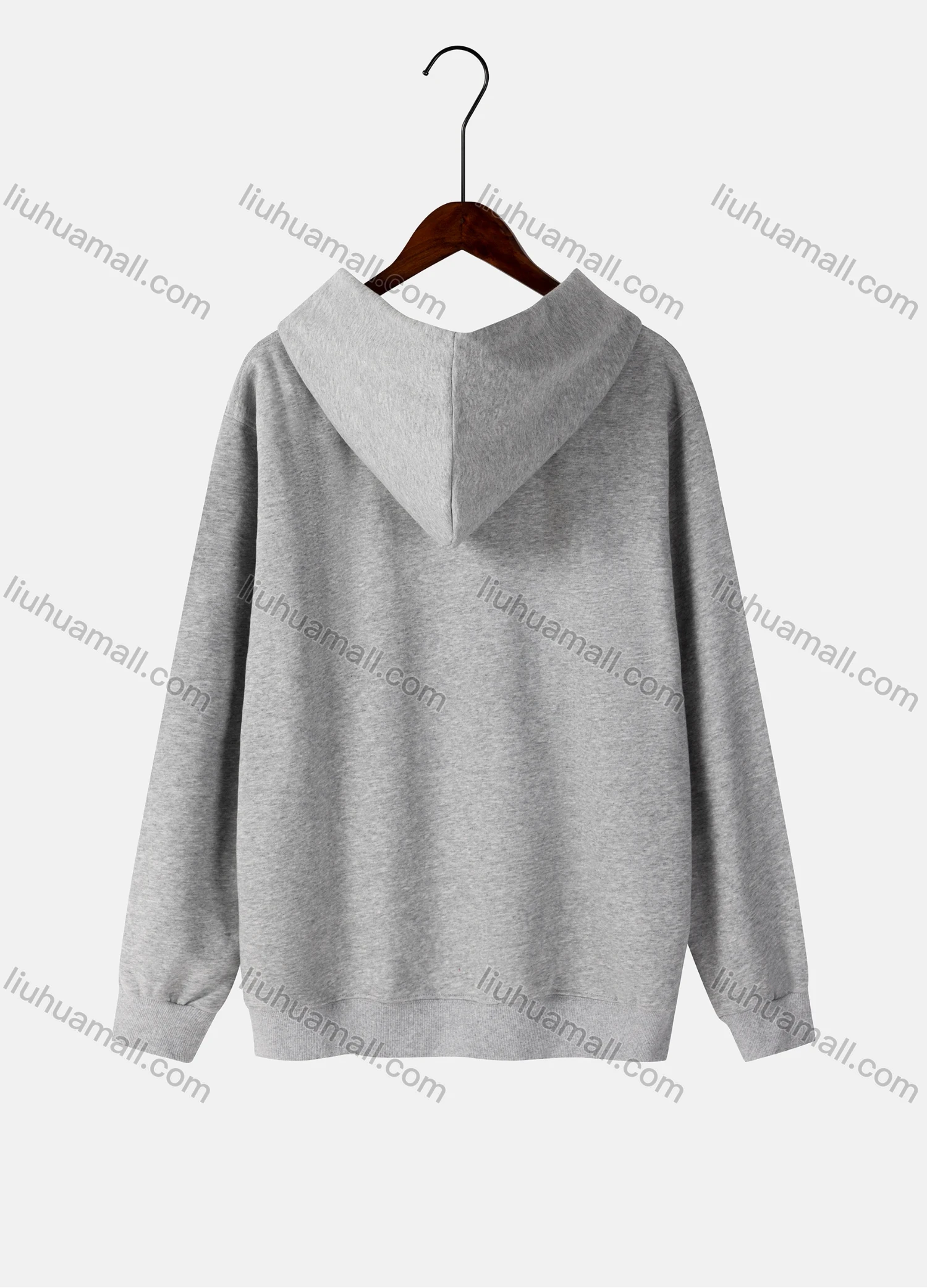 Wholesale Women's Basics Long Sleeve Plain Drawstring Casual Hoodie Sweatshirt With Kangaroo Pocket 0005# - Liuhuamall