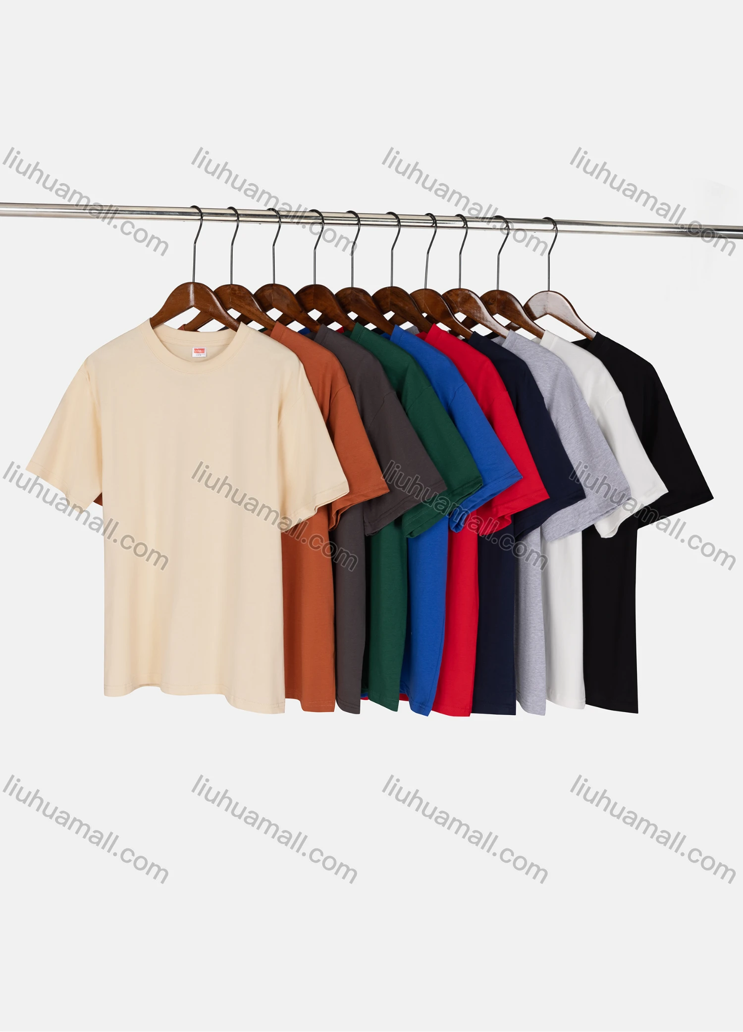 Wholesale Women's Basics Plain 100%Cotton Crew Neck Short Sleeve Casual T-shirt 0002# - Liuhuamall