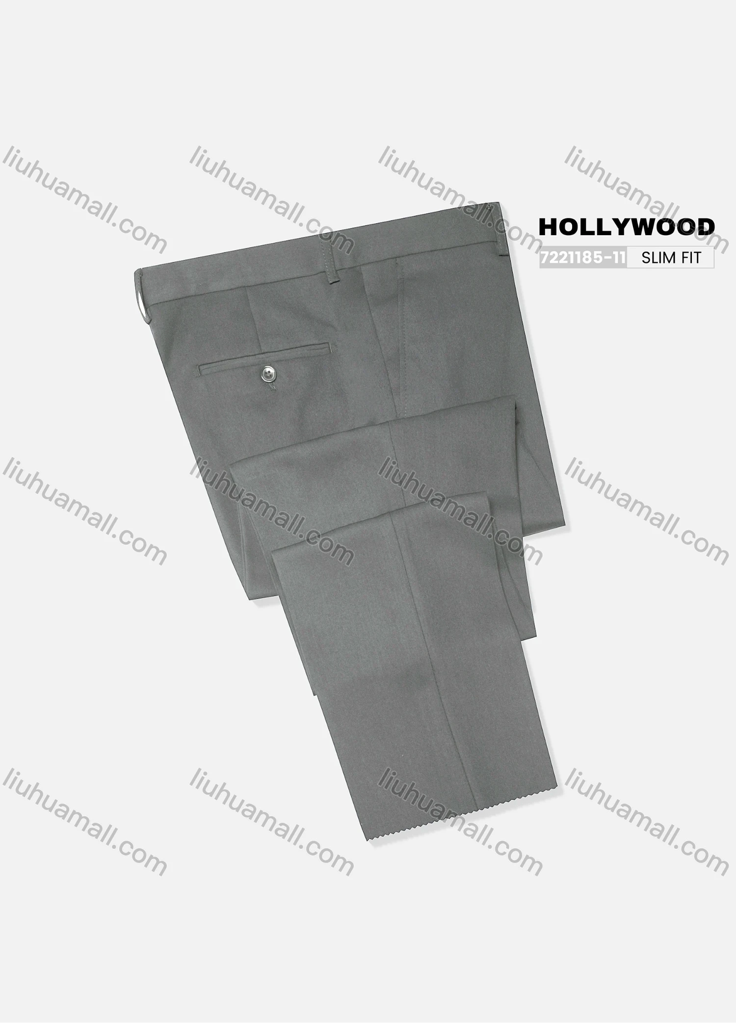 Wholesale Men's Formal Plain Patch Pocket Button Closure Ankle Length Slim Fit Suit Pants 721185-11# - Liuhuamall