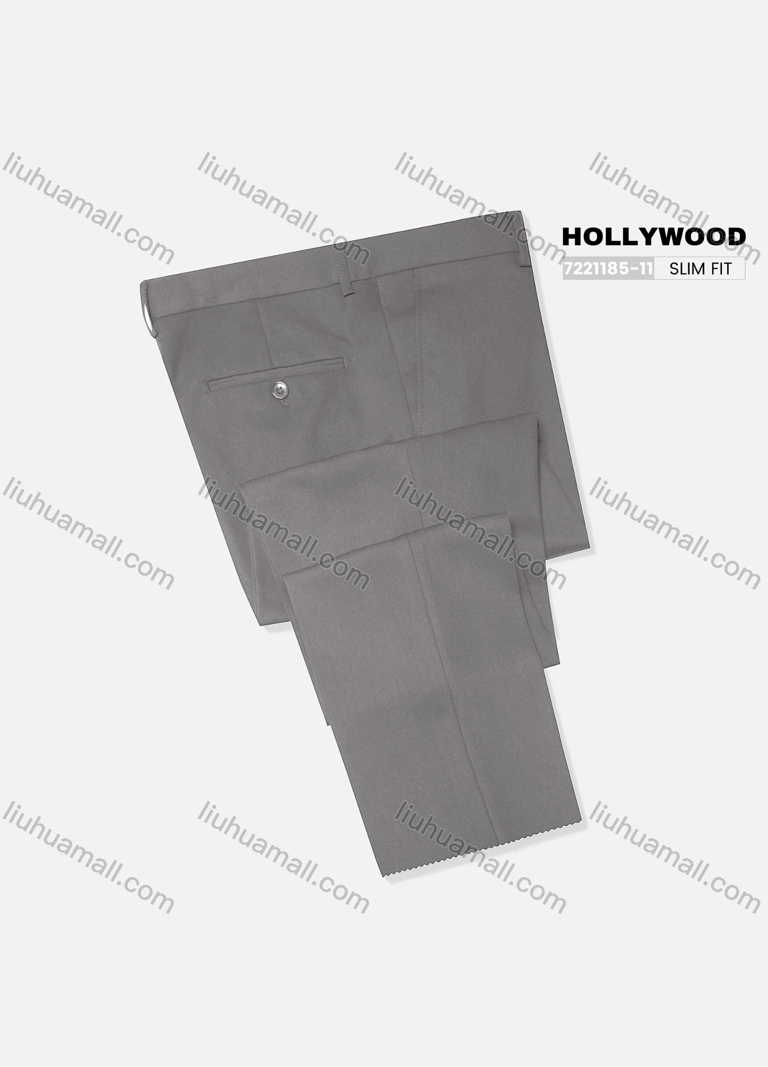Wholesale Men's Formal Plain Patch Pocket Button Closure Ankle Length Slim Fit Suit Pants 721185-11# - Liuhuamall