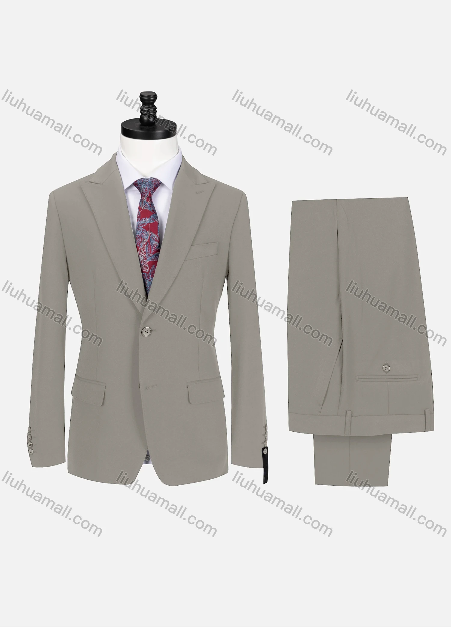 Wholesale Men's Business Lapel Single Breasted Plain Flap Pockets Blazer Jacket & Pants 2 Piece Set 76997# - Liuhuamall