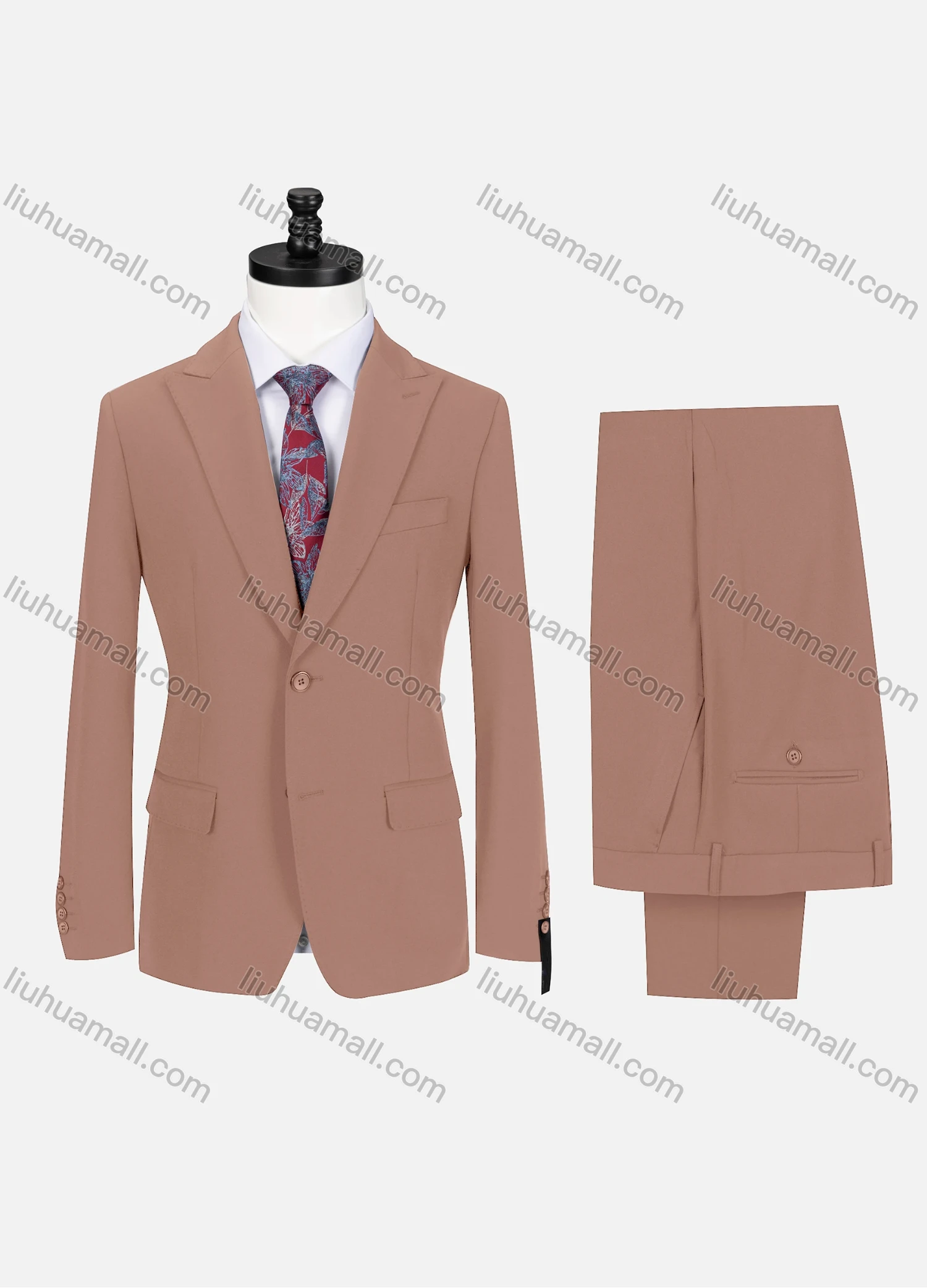 Wholesale Men's Business Lapel Single Breasted Plain Flap Pockets Blazer Jacket & Pants 2 Piece Set 76997# - Liuhuamall