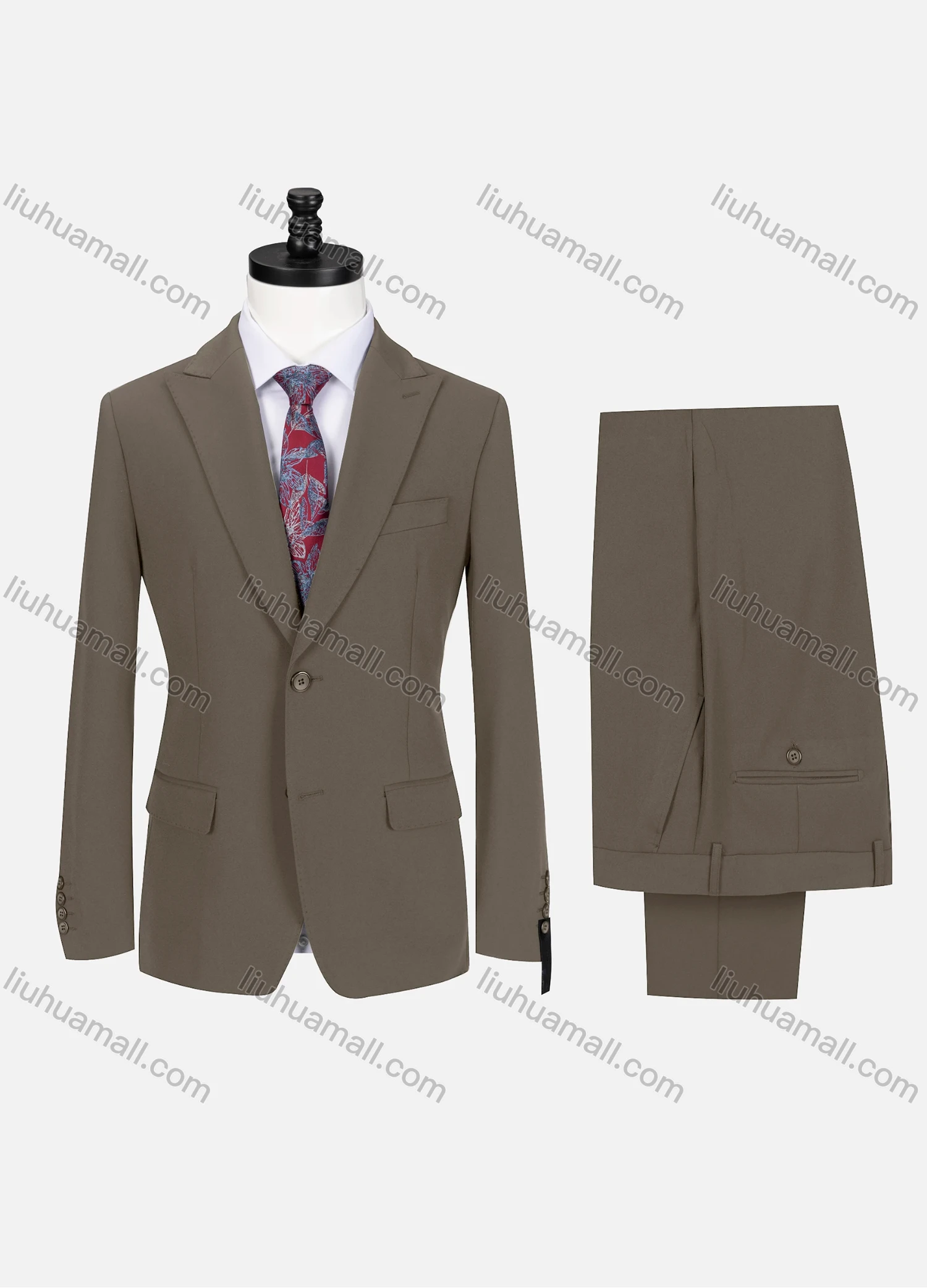 Wholesale Men's Business Lapel Single Breasted Plain Flap Pockets Blazer Jacket & Pants 2 Piece Set 76997# - Liuhuamall