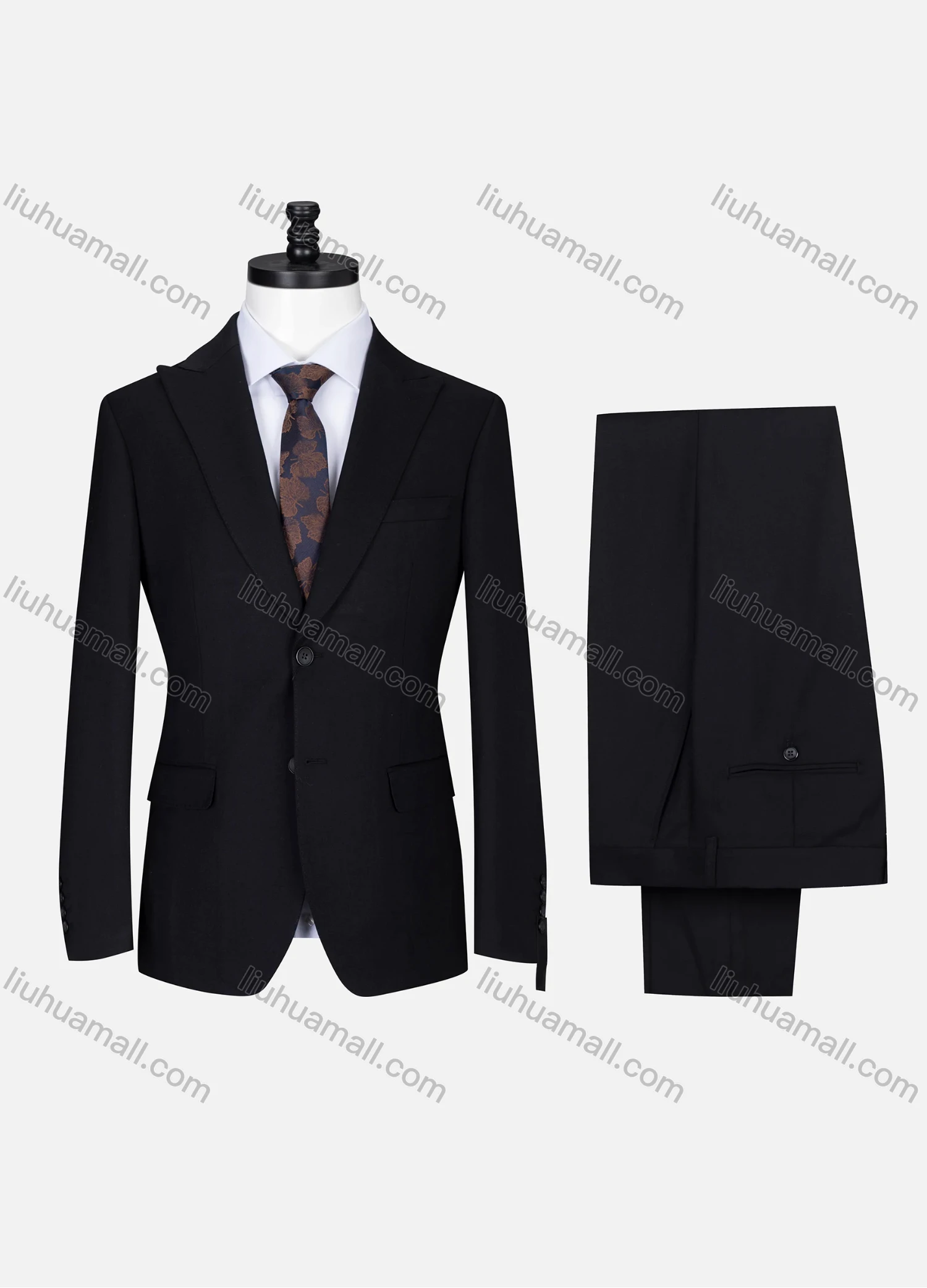 Wholesale Men's Business Lapel Single Breasted Plain Pockets Blazer Jacket & Pants 2 Piece Set X7632-9# - Liuhuamall