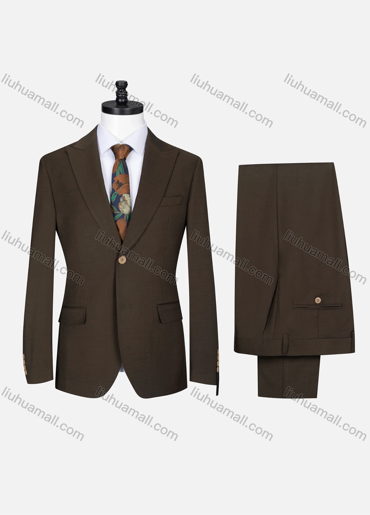 Wholesale Men's Business Lapel Single Breasted Plain Pockets Blazer Jacket & Pants 2 Piece Set X7632-9# - Liuhuamall