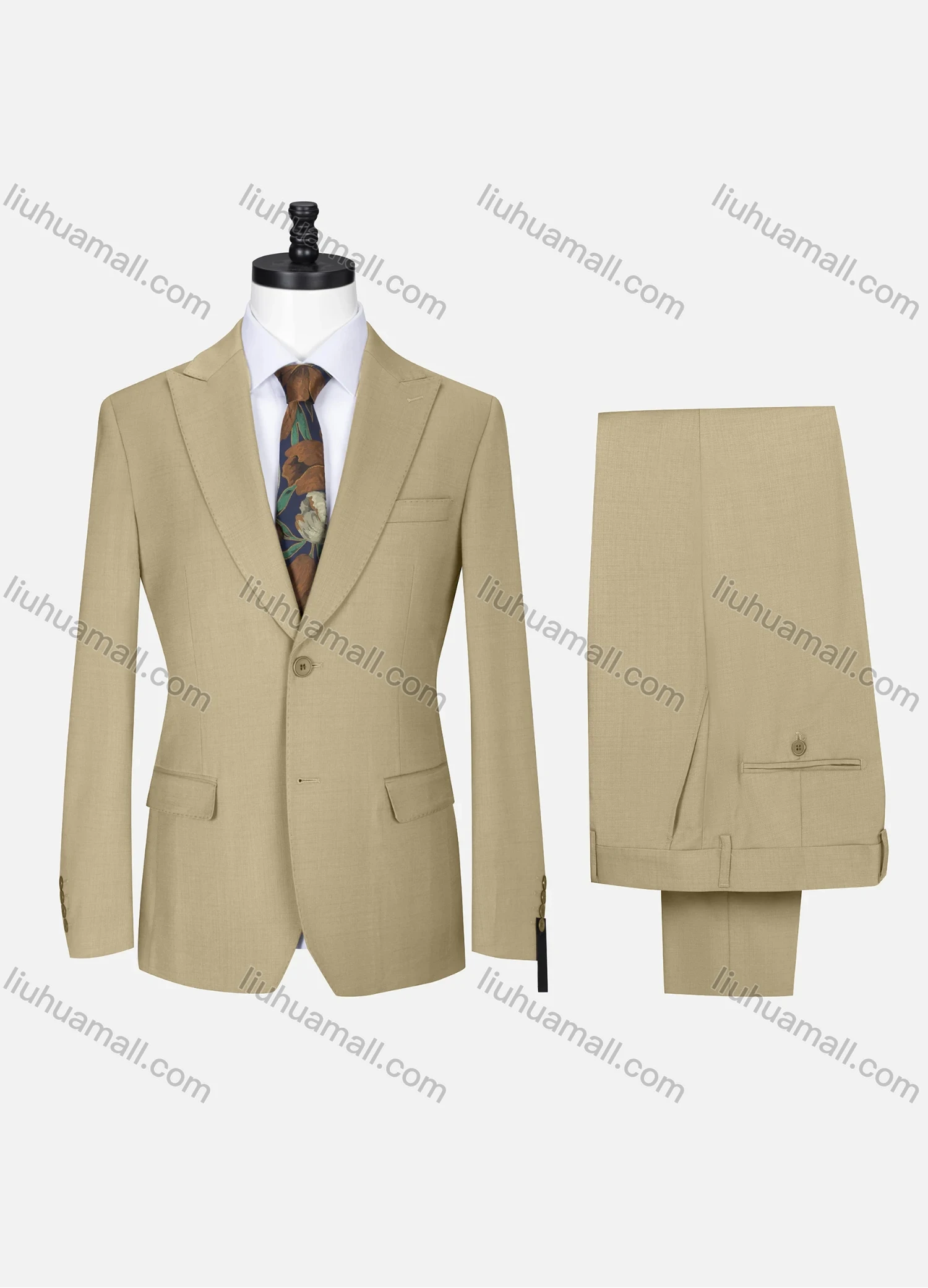 Wholesale Men's Business Lapel Single Breasted Plain Pockets Blazer Jacket & Pants 2 Piece Set X7632-9# - Liuhuamall