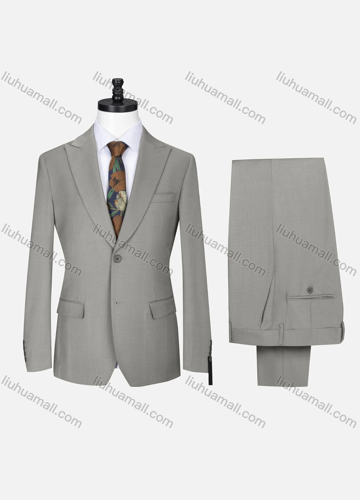 Wholesale Men's Business Lapel Single Breasted Plain Pockets Blazer Jacket & Pants 2 Piece Set X7632-9# - Liuhuamall