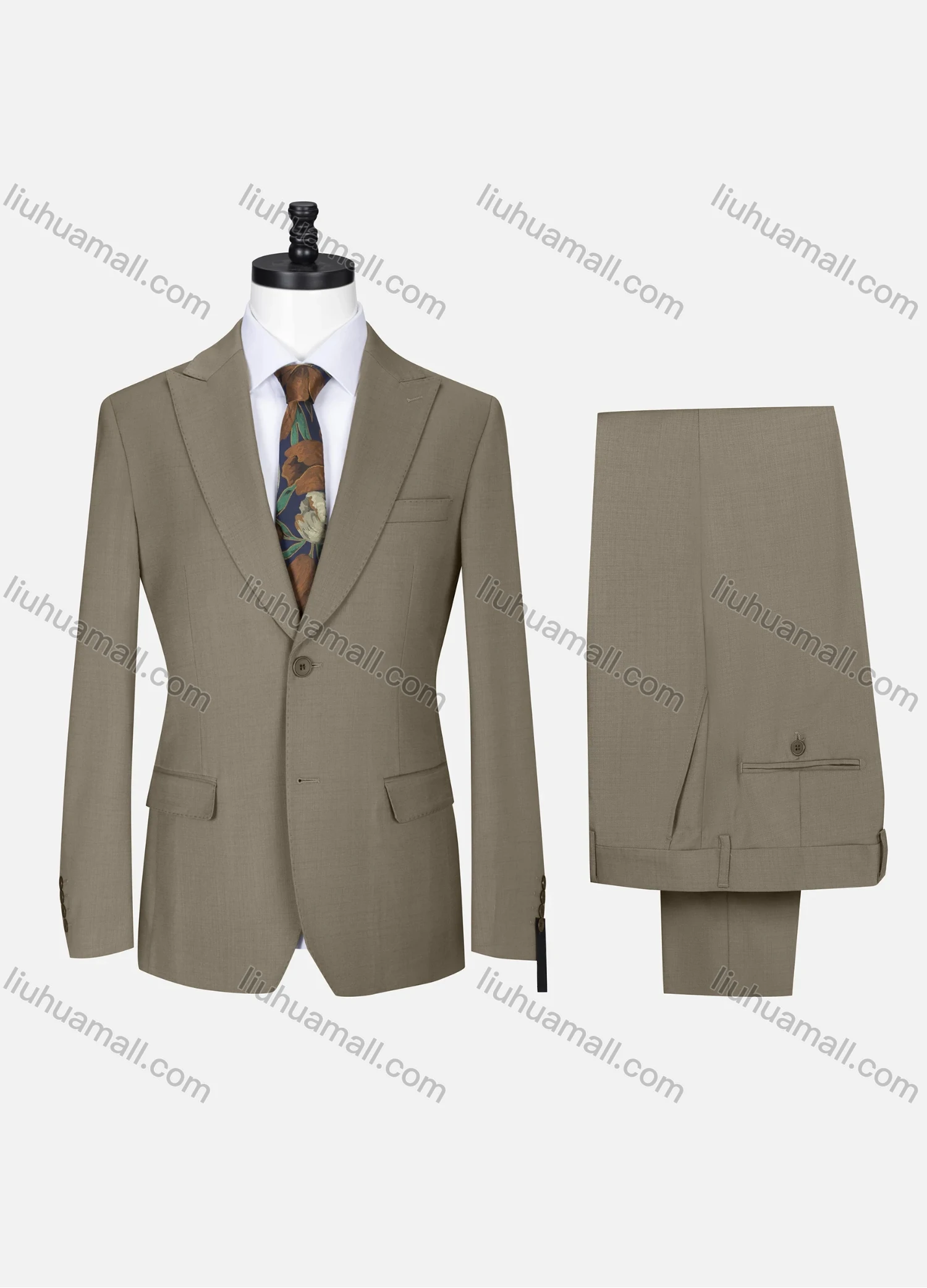 Wholesale Men's Business Lapel Single Breasted Plain Pockets Blazer Jacket & Pants 2 Piece Set X7632-9# - Liuhuamall