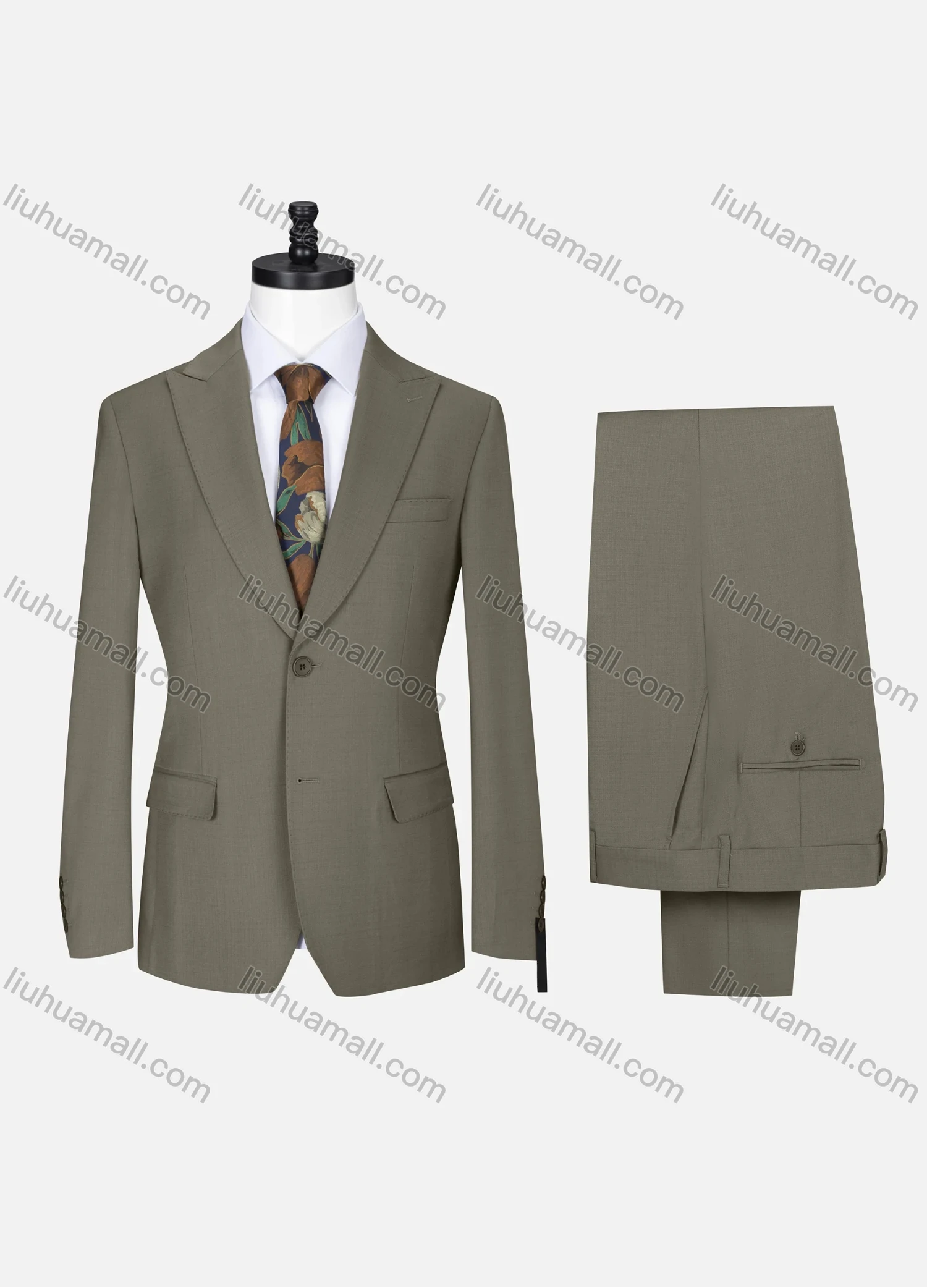 Wholesale Men's Business Lapel Single Breasted Plain Pockets Blazer Jacket & Pants 2 Piece Set X7632-9# - Liuhuamall
