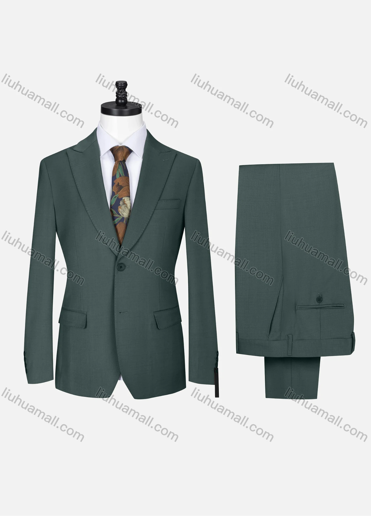 Wholesale Men's Business Lapel Single Breasted Plain Pockets Blazer Jacket & Pants 2 Piece Set X7632-9# - Liuhuamall