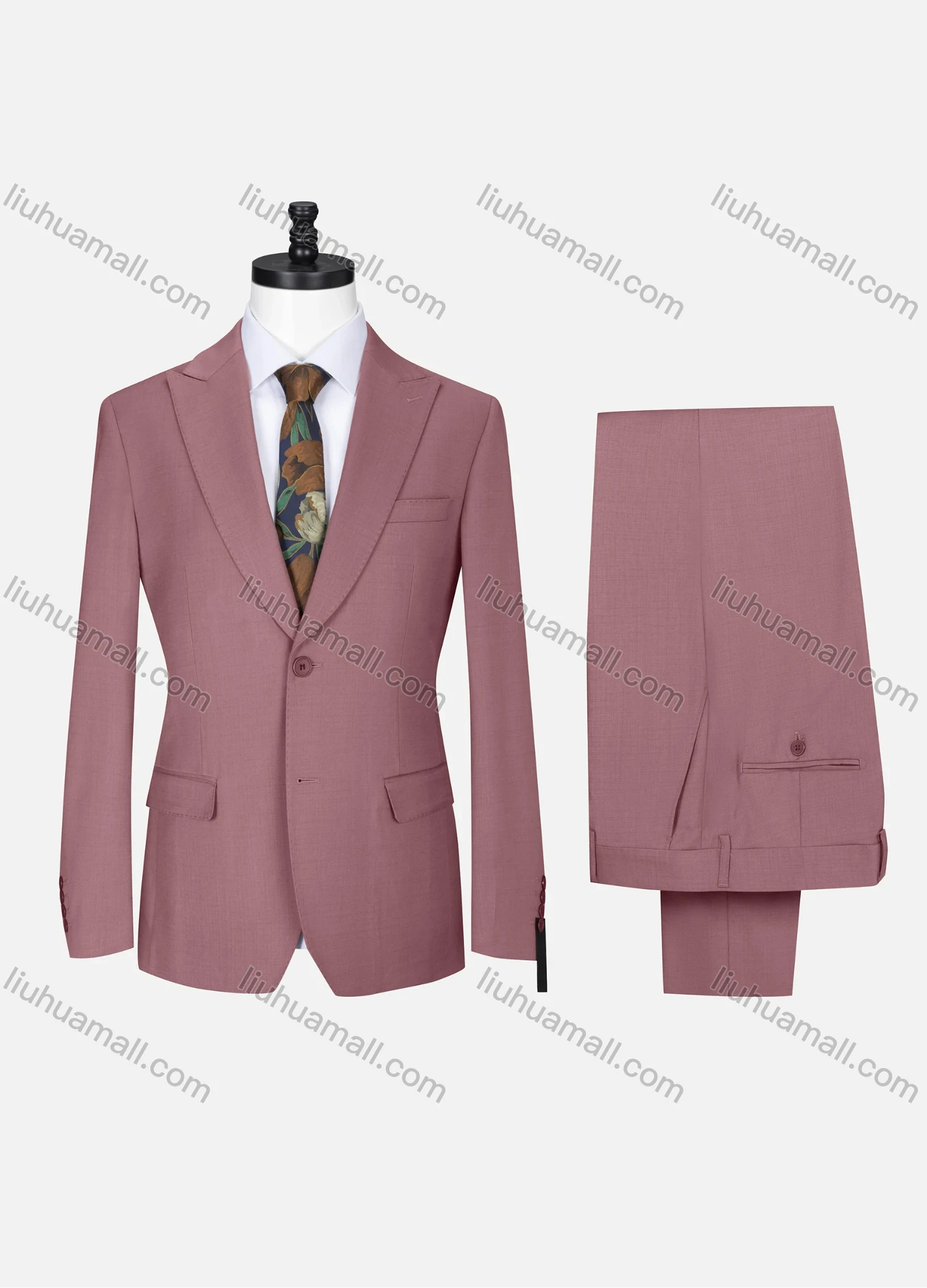 Wholesale Men's Business Lapel Single Breasted Plain Pockets Blazer Jacket & Pants 2 Piece Set X7632-9# - Liuhuamall
