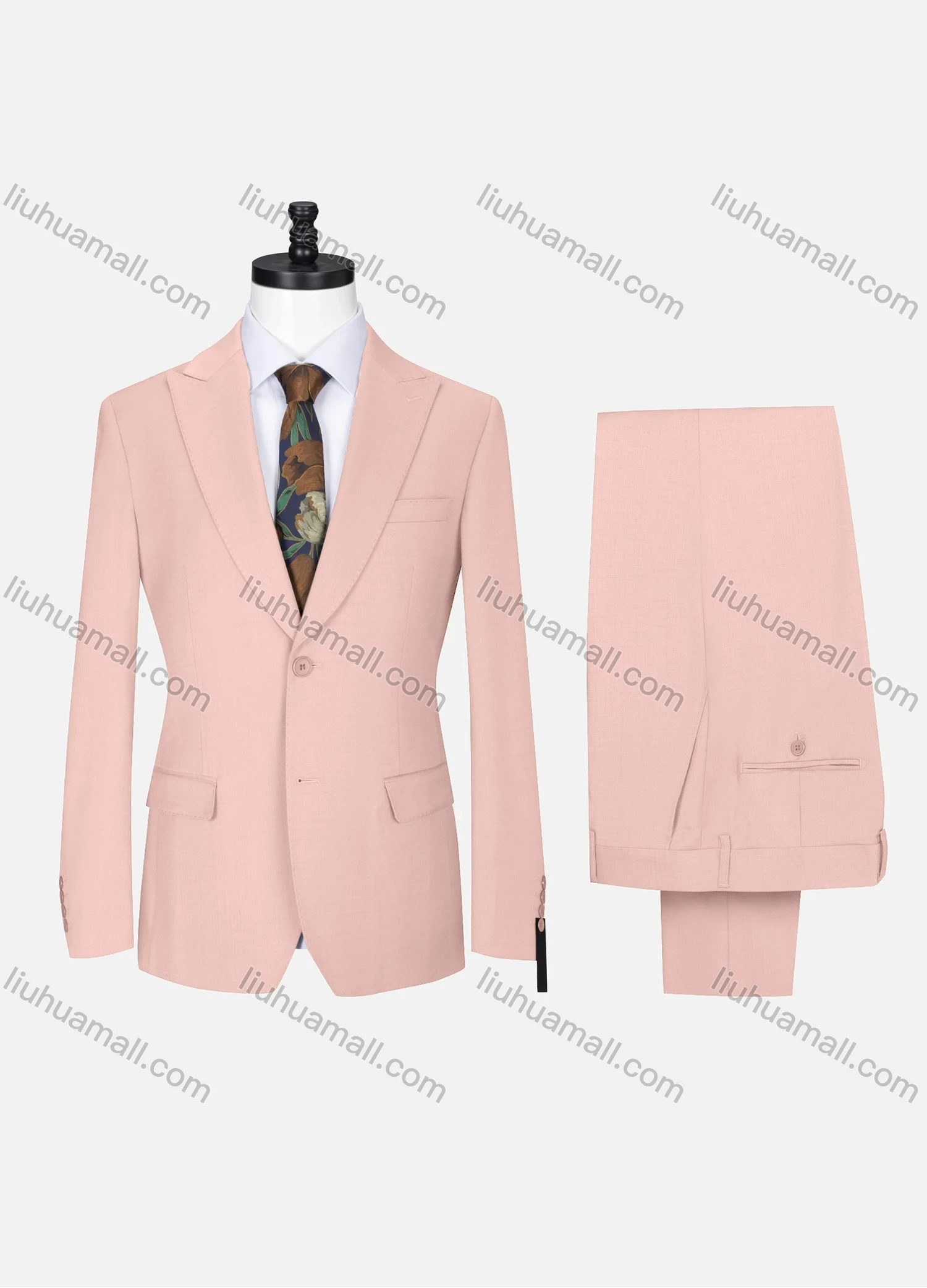Wholesale Men's Business Lapel Single Breasted Plain Pockets Blazer Jacket & Pants 2 Piece Set X7632-9# - Liuhuamall