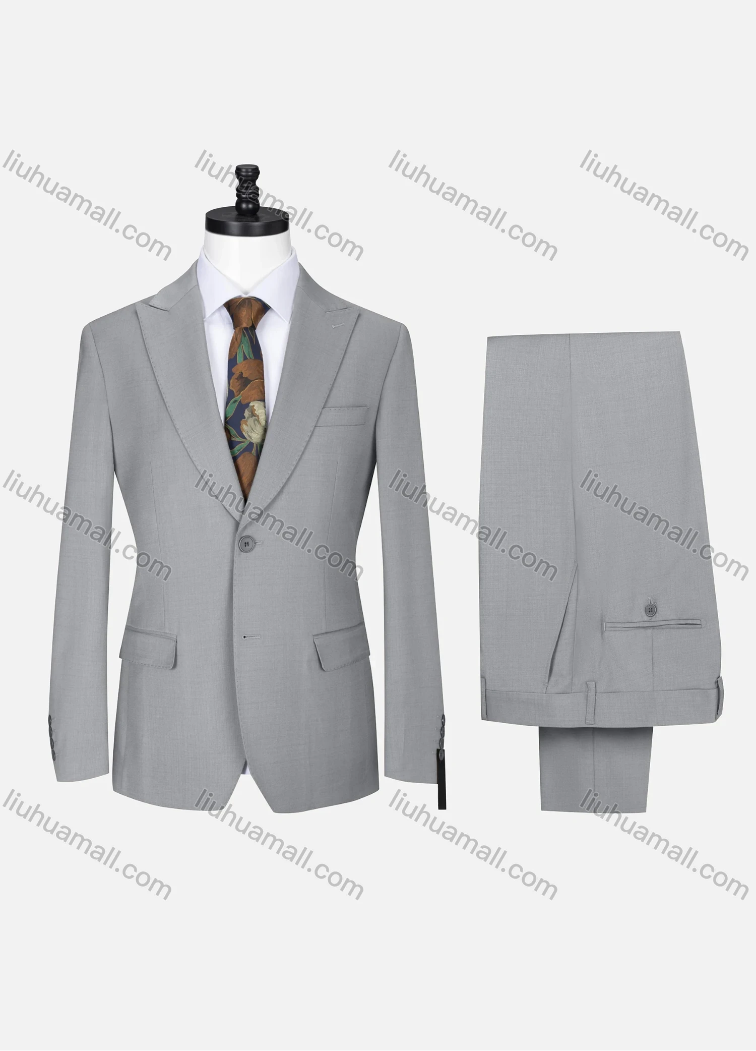 Wholesale Men's Business Lapel Single Breasted Plain Pockets Blazer Jacket & Pants 2 Piece Set X7632-9# - Liuhuamall