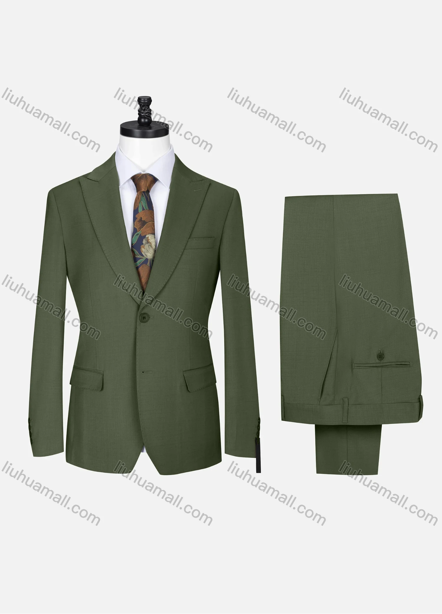 Wholesale Men's Business Lapel Single Breasted Plain Pockets Blazer Jacket & Pants 2 Piece Set X7632-9# - Liuhuamall