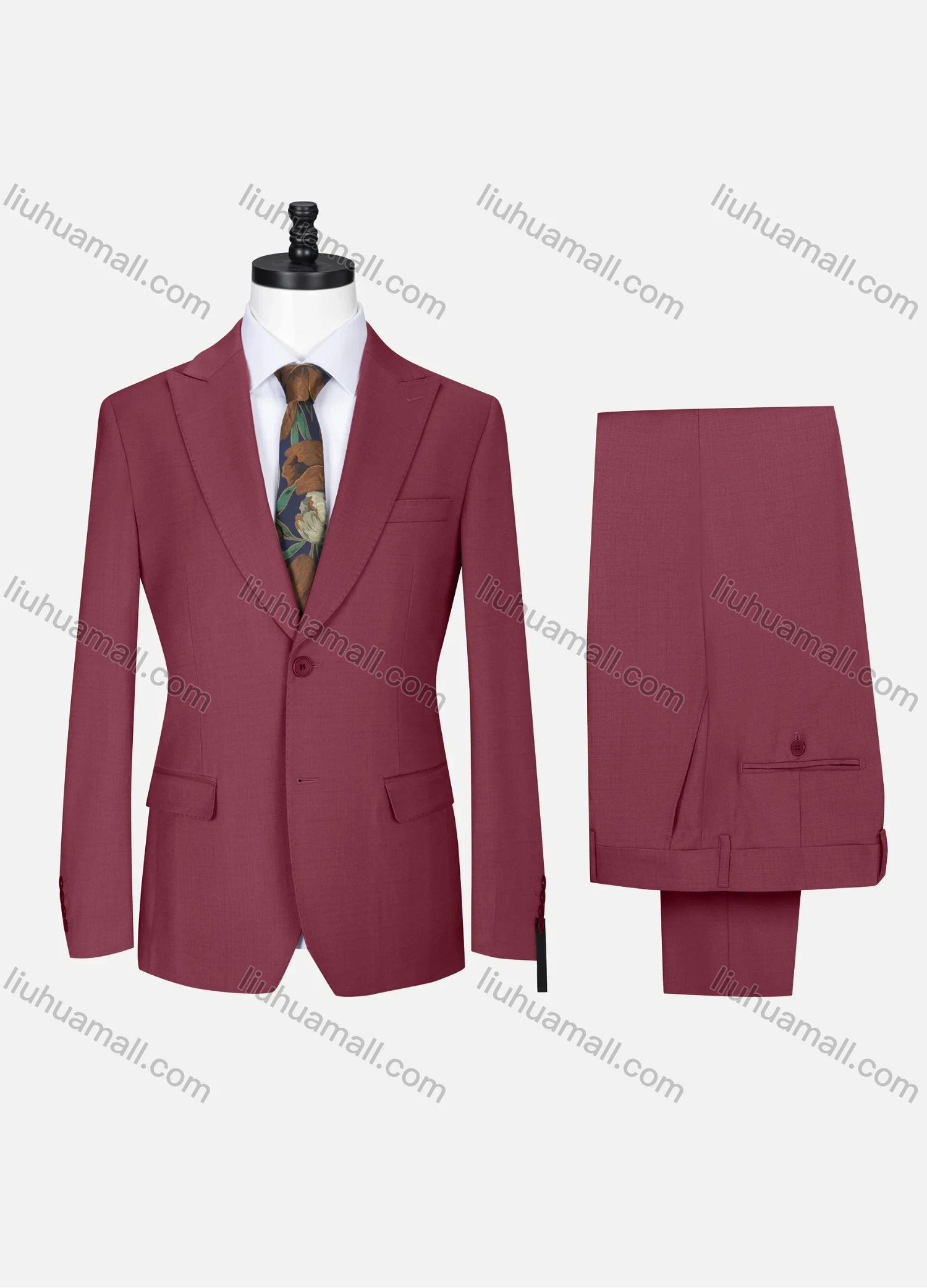 Wholesale Men's Business Lapel Single Breasted Plain Pockets Blazer Jacket & Pants 2 Piece Set X7632-9# - Liuhuamall