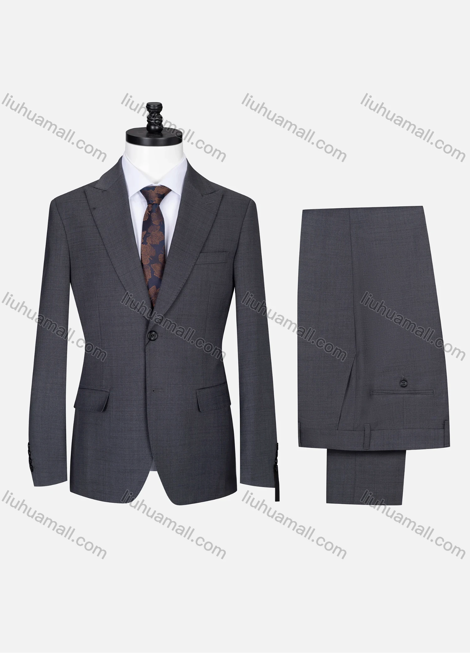 Wholesale Men's Business Lapel Single Breasted Plain Pockets Blazer Jacket & Pants 2 Piece Set X7632-9# - Liuhuamall