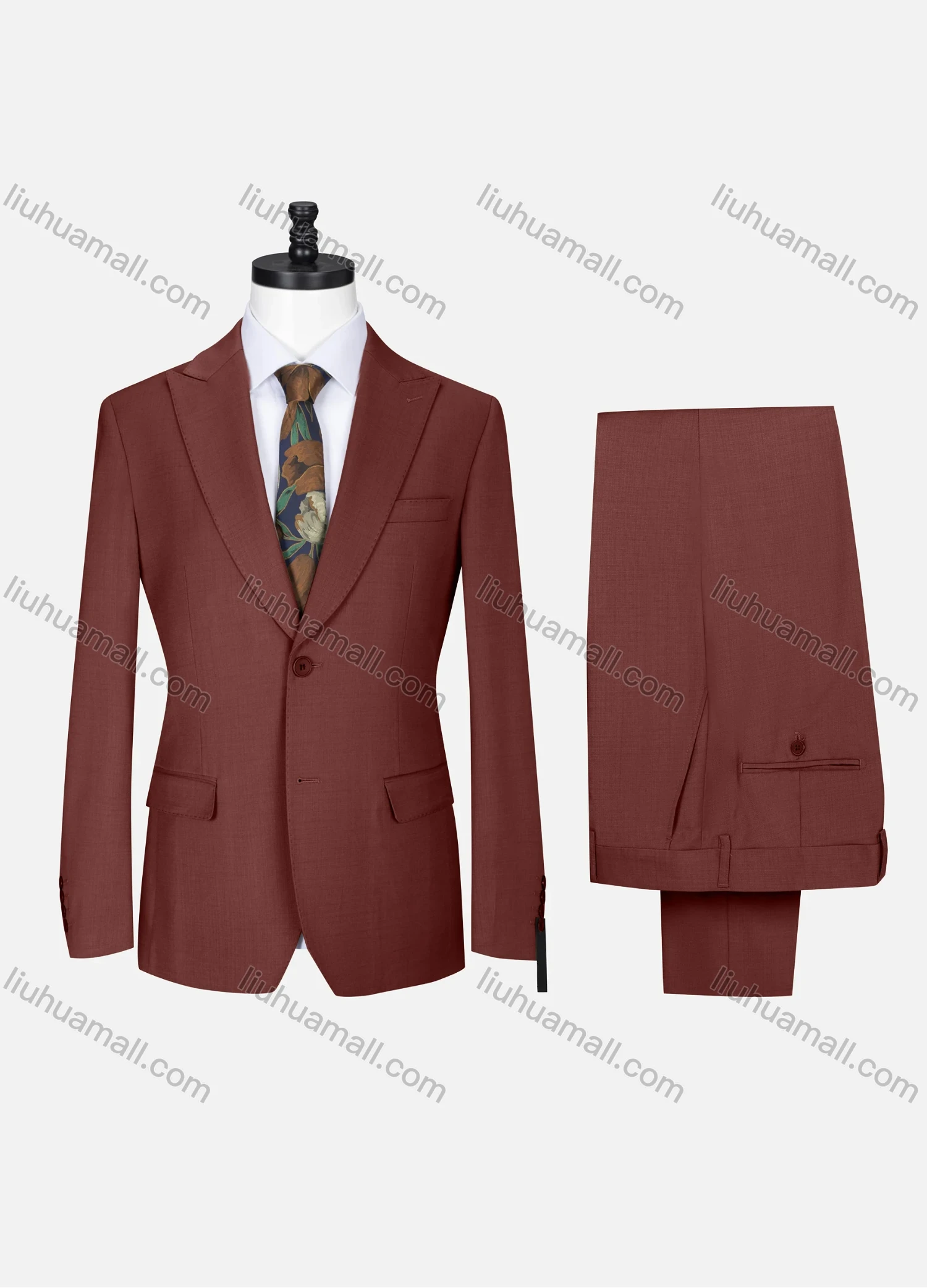 Wholesale Men's Business Lapel Single Breasted Plain Pockets Blazer Jacket & Pants 2 Piece Set X7632-9# - Liuhuamall