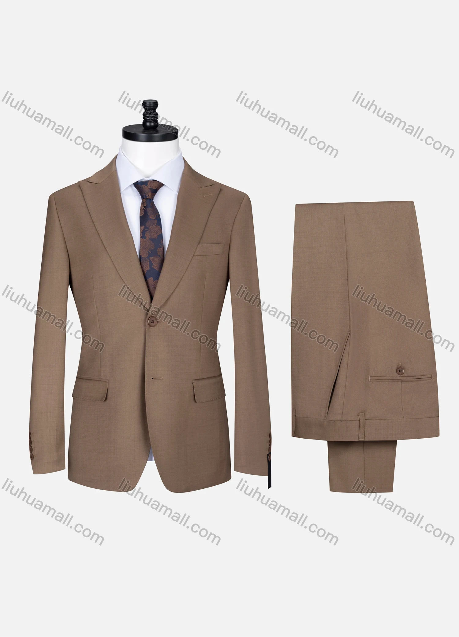 Wholesale Men's Business Lapel Single Breasted Plain Pockets Blazer Jacket & Pants 2 Piece Set X7632-9# - Liuhuamall