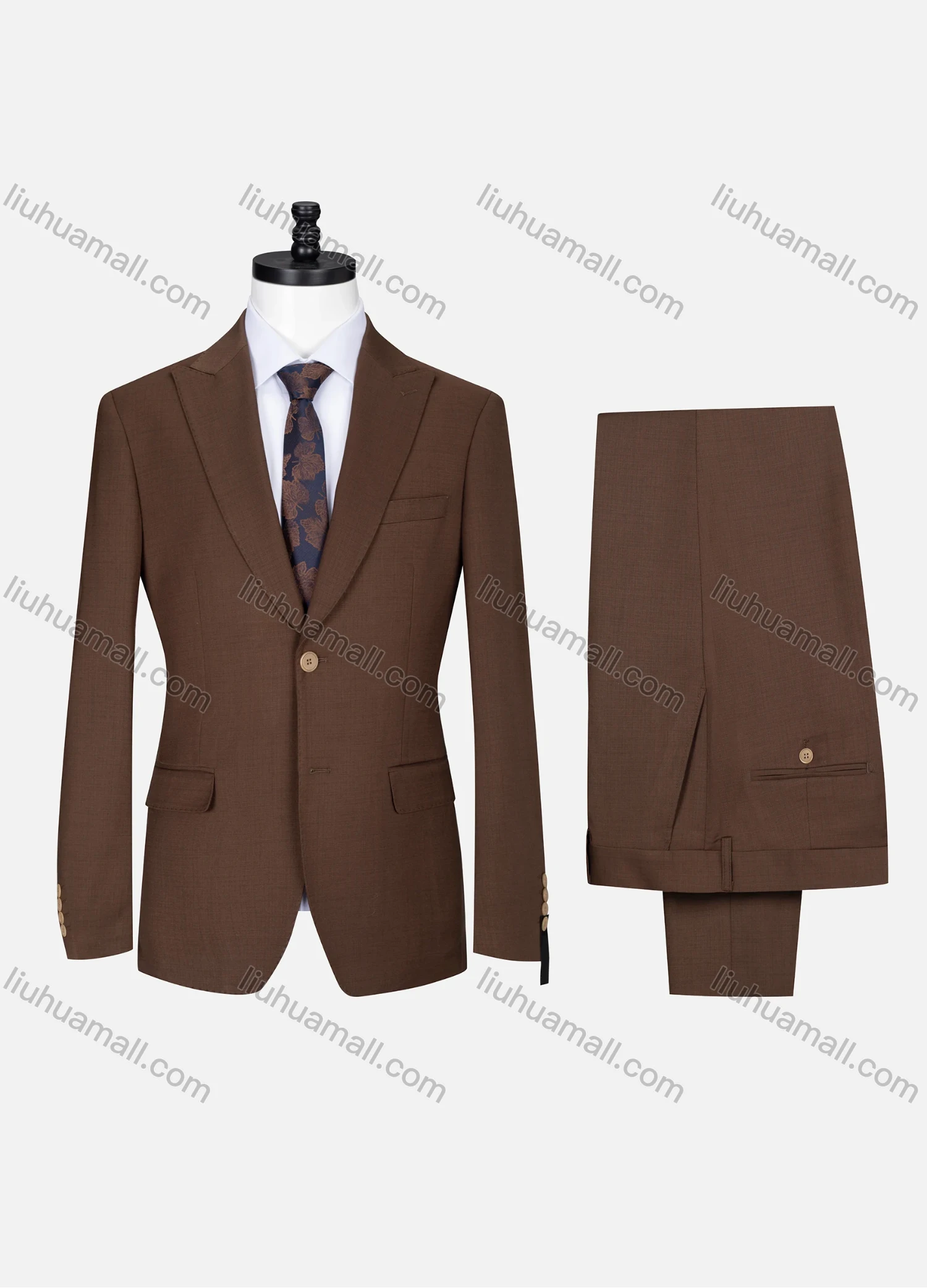 Wholesale Men's Business Lapel Single Breasted Plain Pockets Blazer Jacket & Pants 2 Piece Set X7632-9# - Liuhuamall