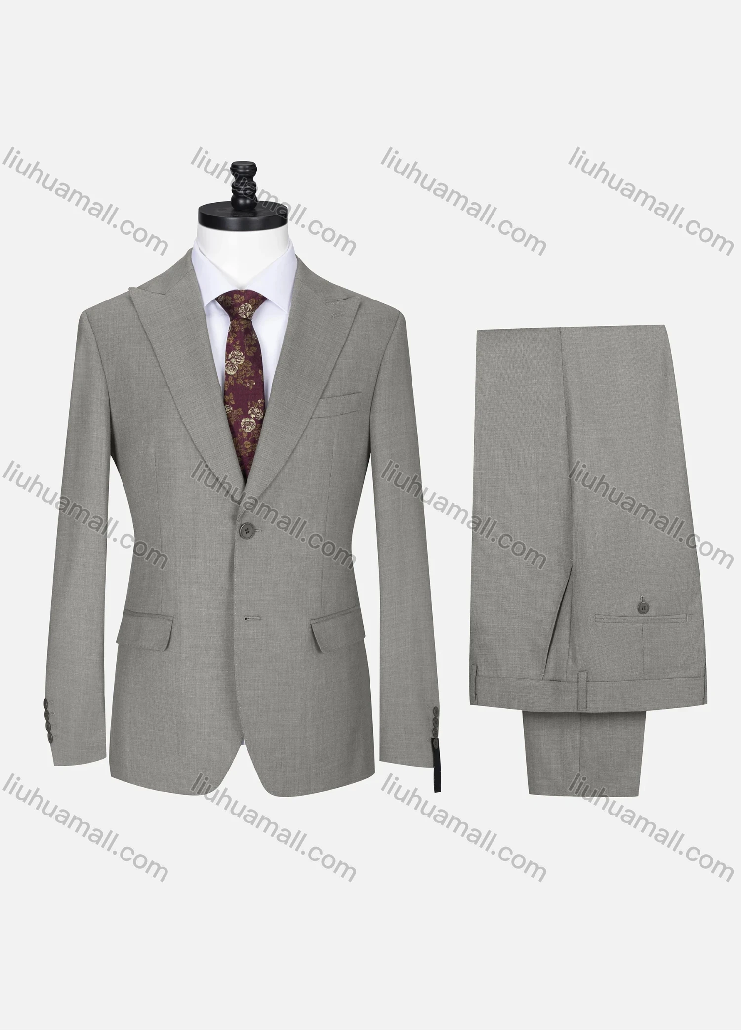 Wholesale Men's Formal Lapel Single Breasted Plain Flap Pockets Blazer Jacket & Pants 2 Piece Set X7702# - Liuhuamall