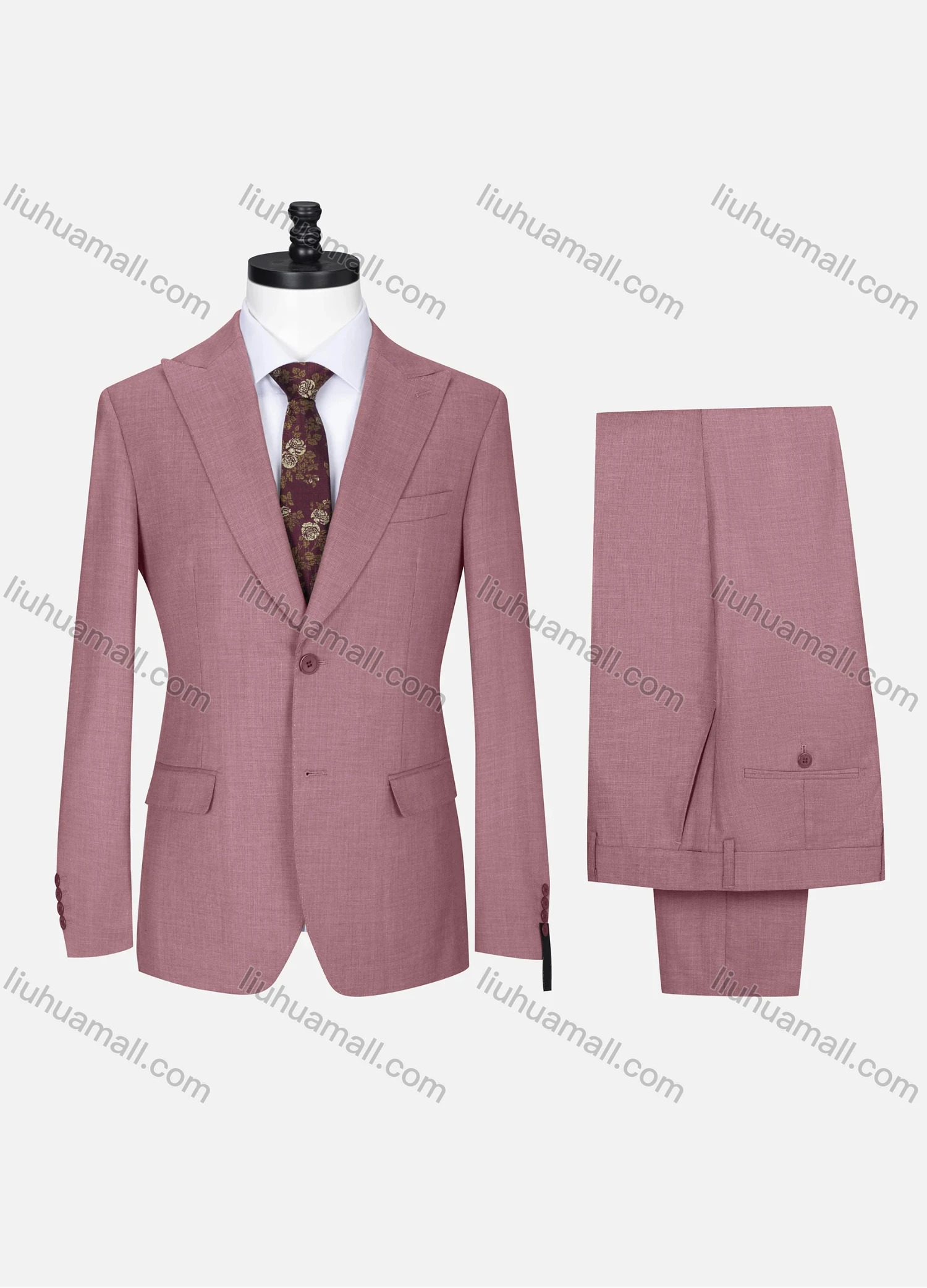 Wholesale Men's Formal Lapel Single Breasted Plain Flap Pockets Blazer Jacket & Pants 2 Piece Set X7702# - Liuhuamall