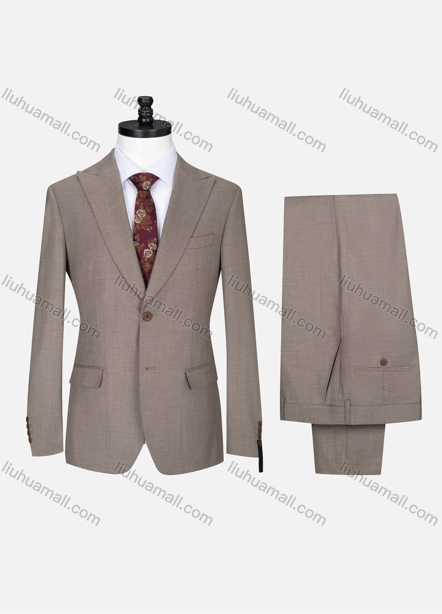Wholesale Men's Formal Lapel Single Breasted Plain Flap Pockets Blazer Jacket & Pants 2 Piece Set X7702# - Liuhuamall