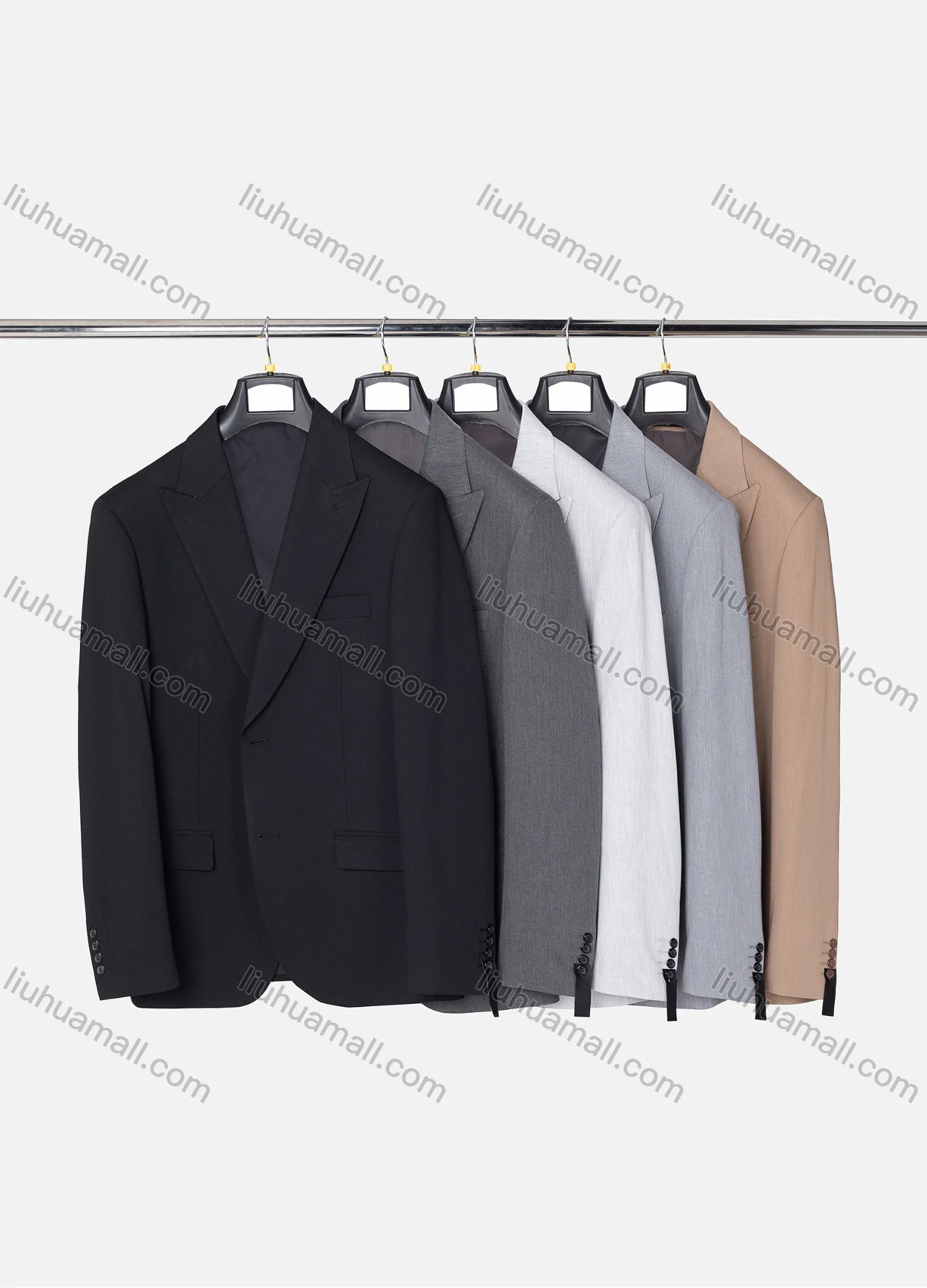 Wholesale Men's Formal Lapel Button Plain Flap Pockets Blazer Jacket & Pants 2 Piece Set X7812# - Liuhuamall