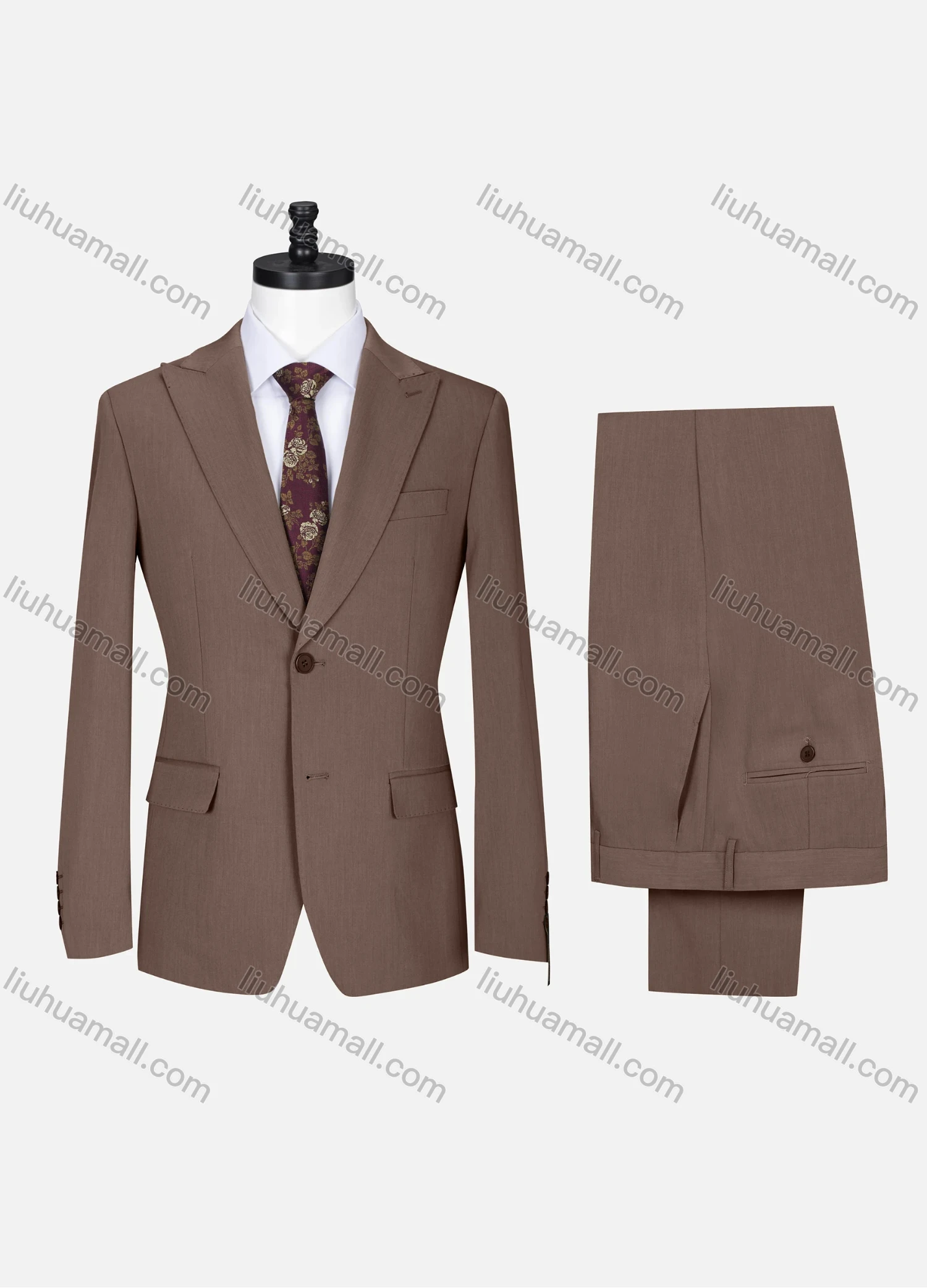 Wholesale Men's Formal Lapel Button Plain Flap Pockets Blazer Jacket & Pants 2 Piece Set X7812# - Liuhuamall