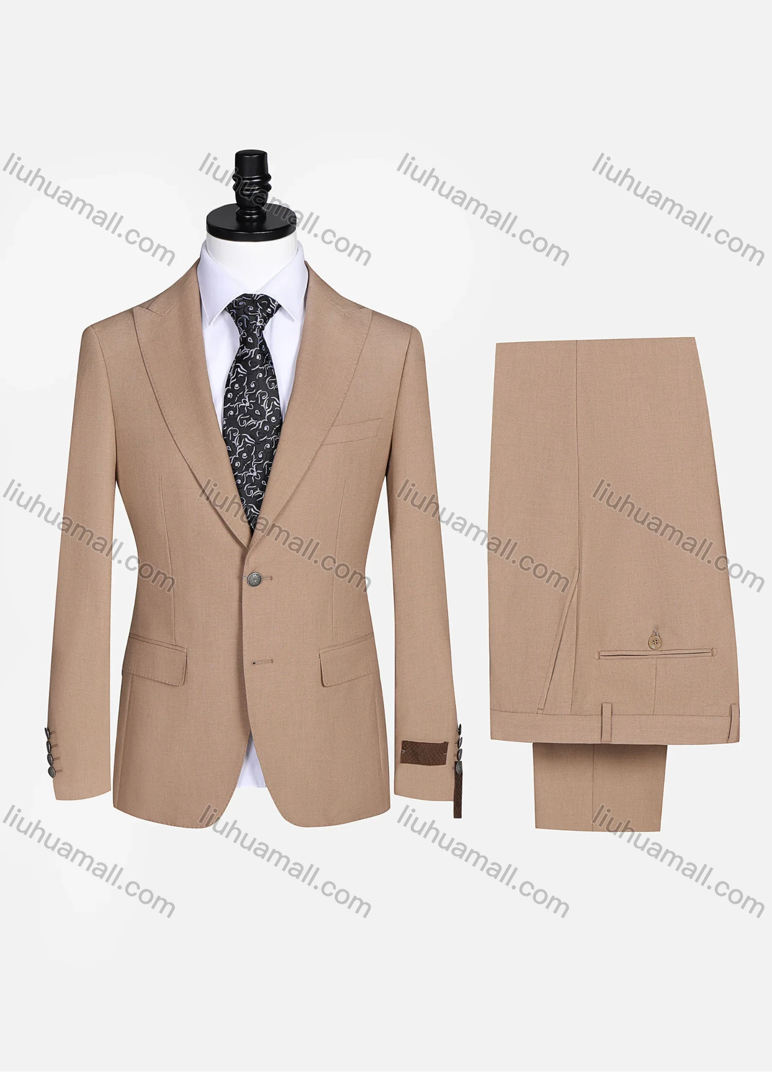Wholesale Men's Business Lapel Plain Flap Pockets Single Breasted Blazer Jacket & Pants 2 Piece Suit Set 978# - Liuhuamall