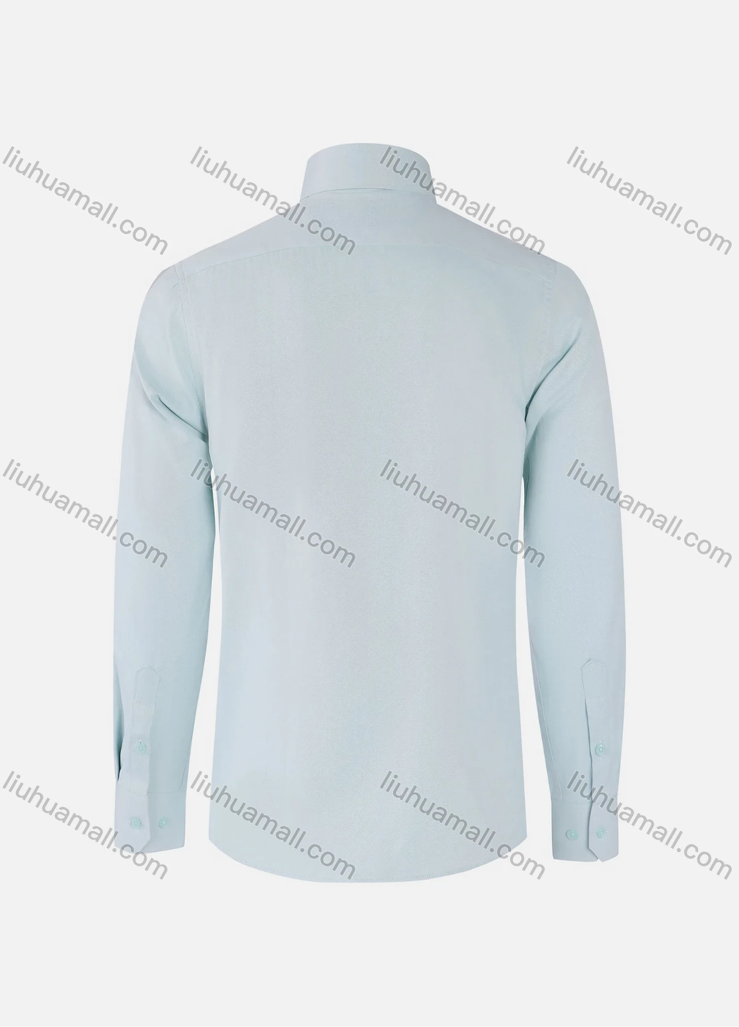 Wholesale Men's Business Plain Collared Patch Pocket Button Down Long Sleeve Shirts - Liuhuamall