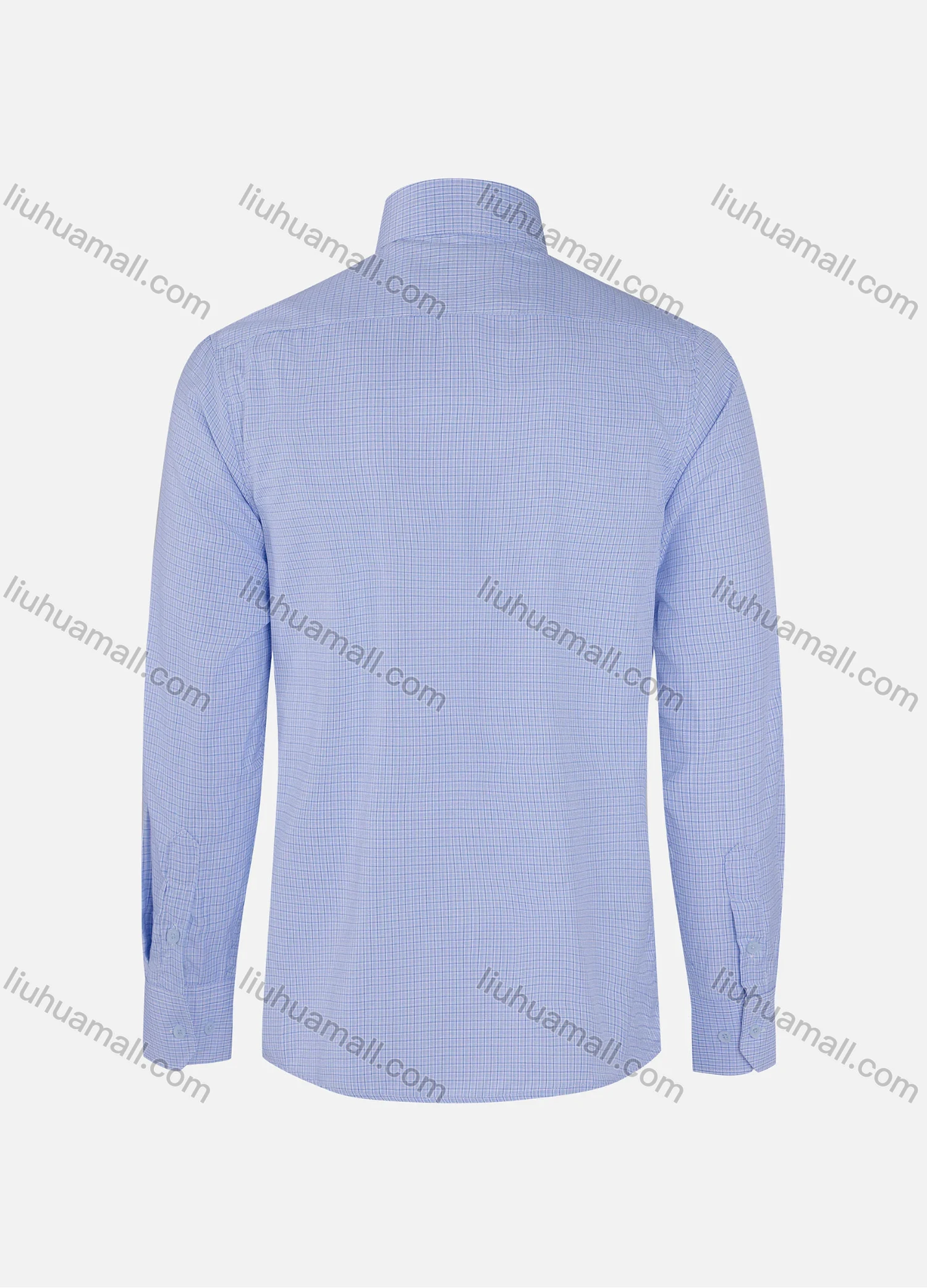 Wholesale Men's Casual Plaid Print Collared Button Down Patch Pocket Long Sleeve Shirts - Liuhuamall