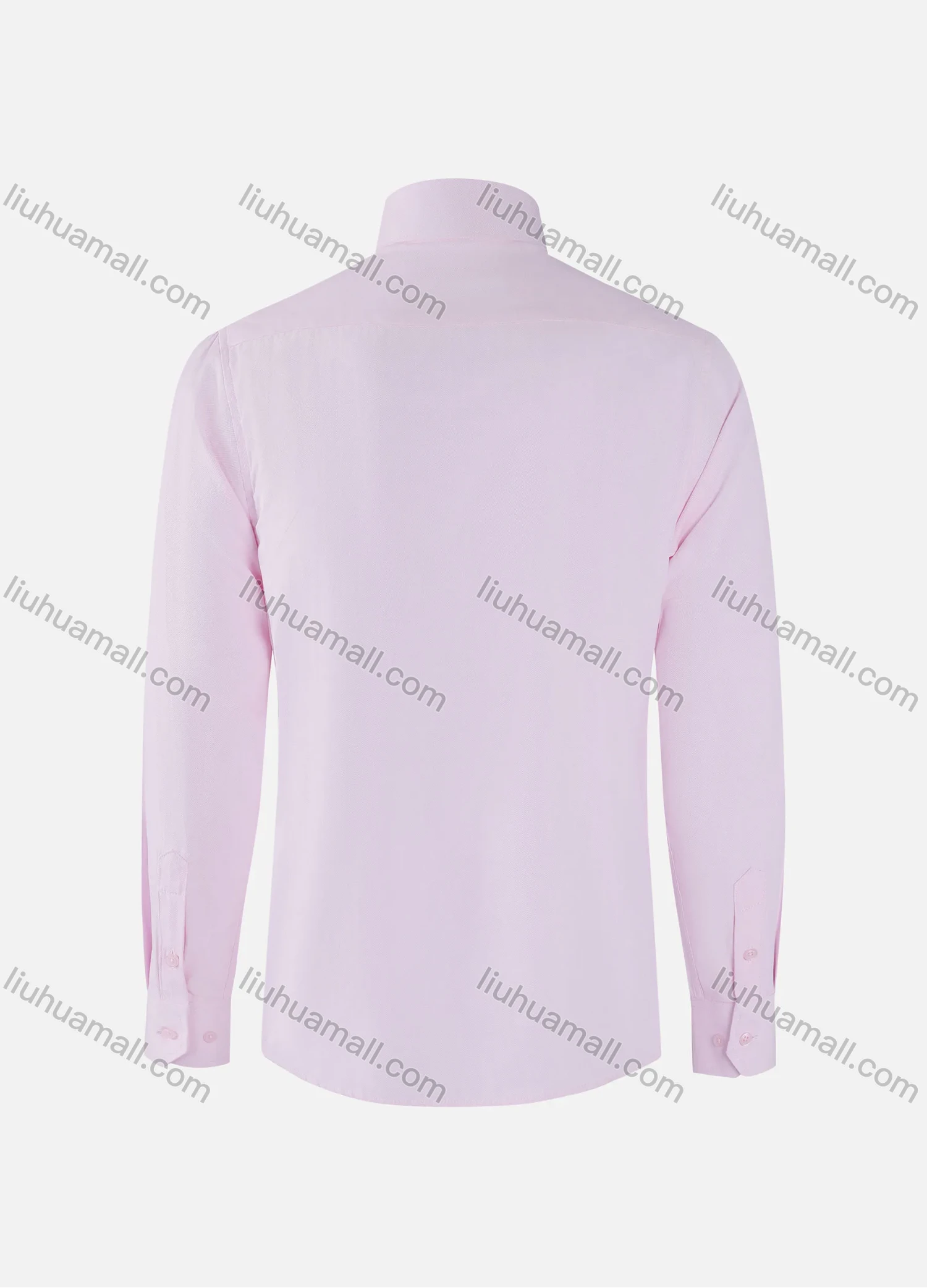 Wholesale Men's Formal Plain Collared Button Down Patch Pocket Long Sleeve Shirts - Liuhuamall