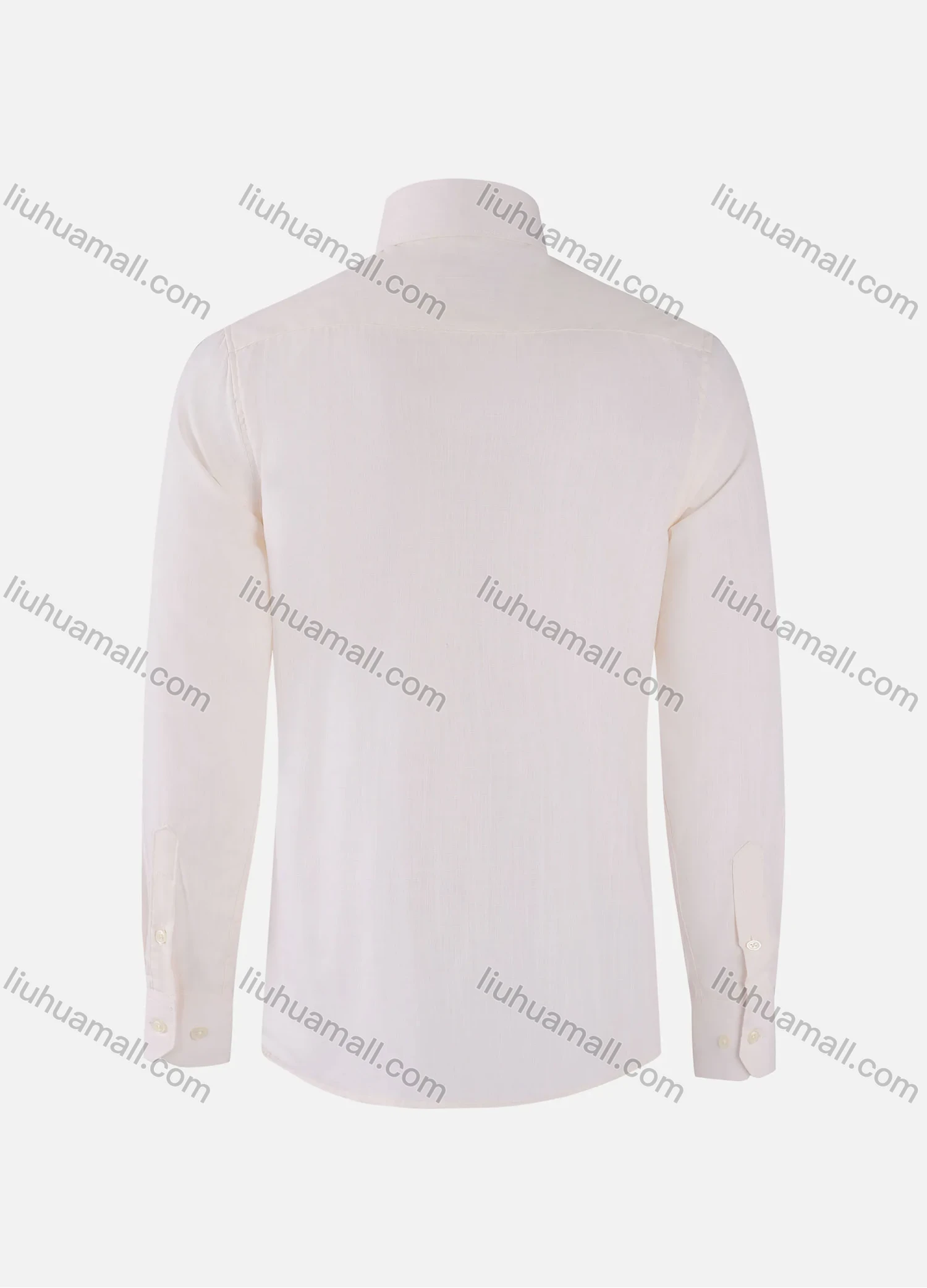 Wholesale Men's Formal Plain Collared Button Down Patch Pocket Long Sleeve Shirts - Liuhuamall