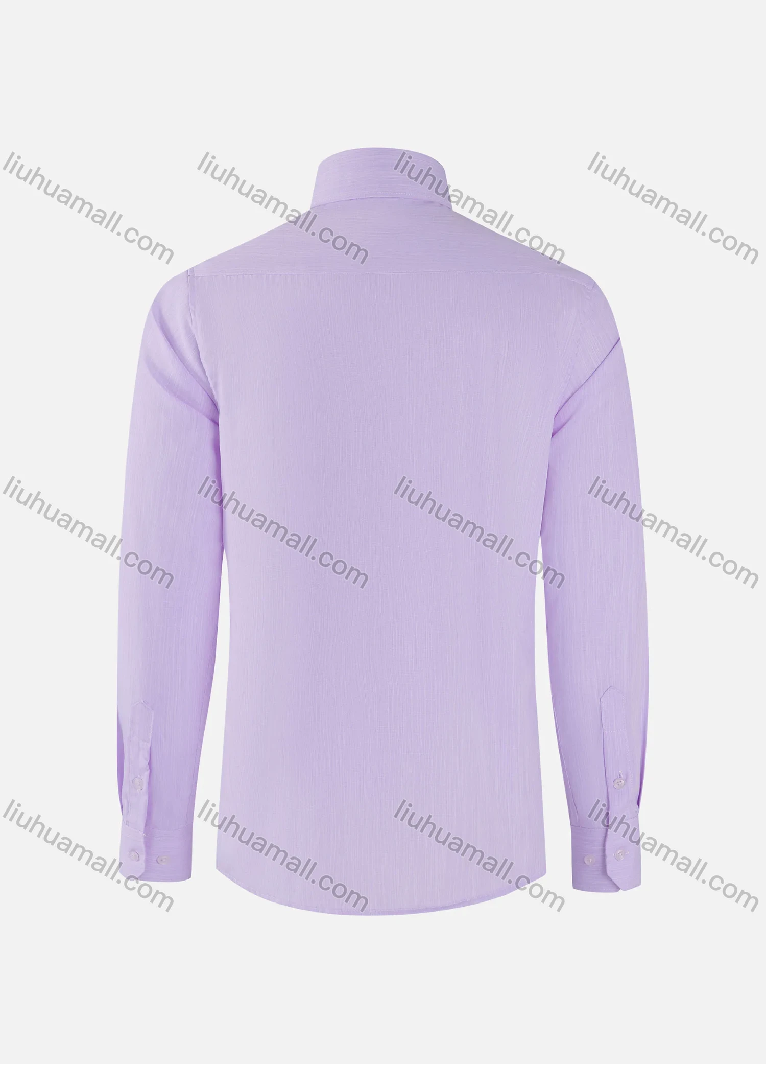 Wholesale Men's Business Plain Collared Button Down Patch Pocket Long Sleeve Shirts - Liuhuamall