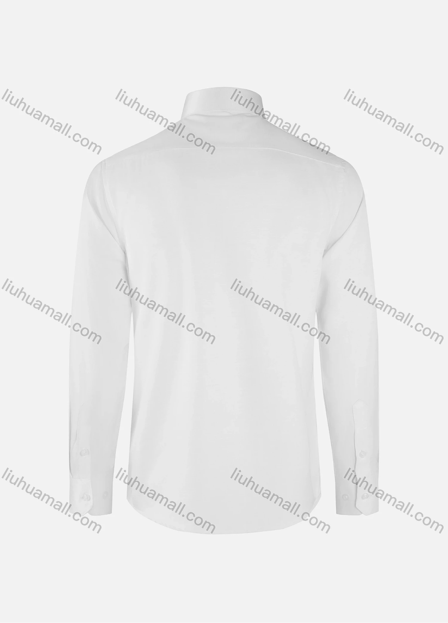 Wholesale Men's Formal Plain Collared Button Down Patch Pocket Long Sleeve Shirts - Liuhuamall