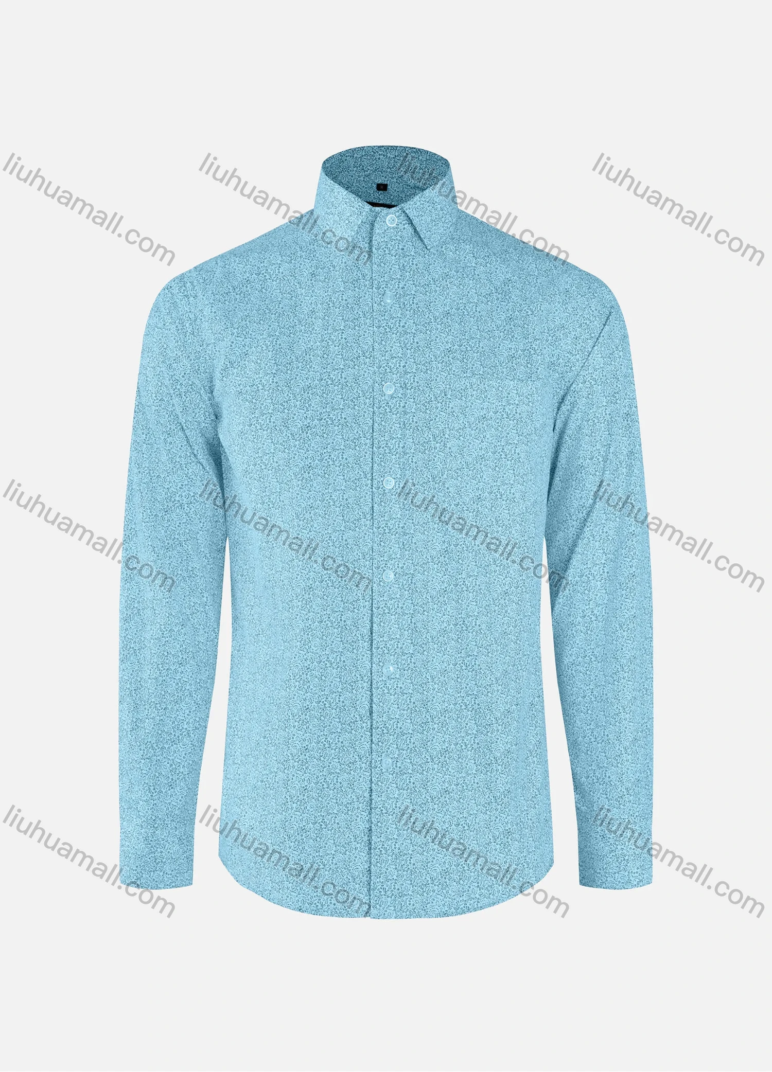 Wholesale Men's Vacation Allover Print Collared Button Down Patch Pocket Long Sleeve Shirts - Liuhuamall