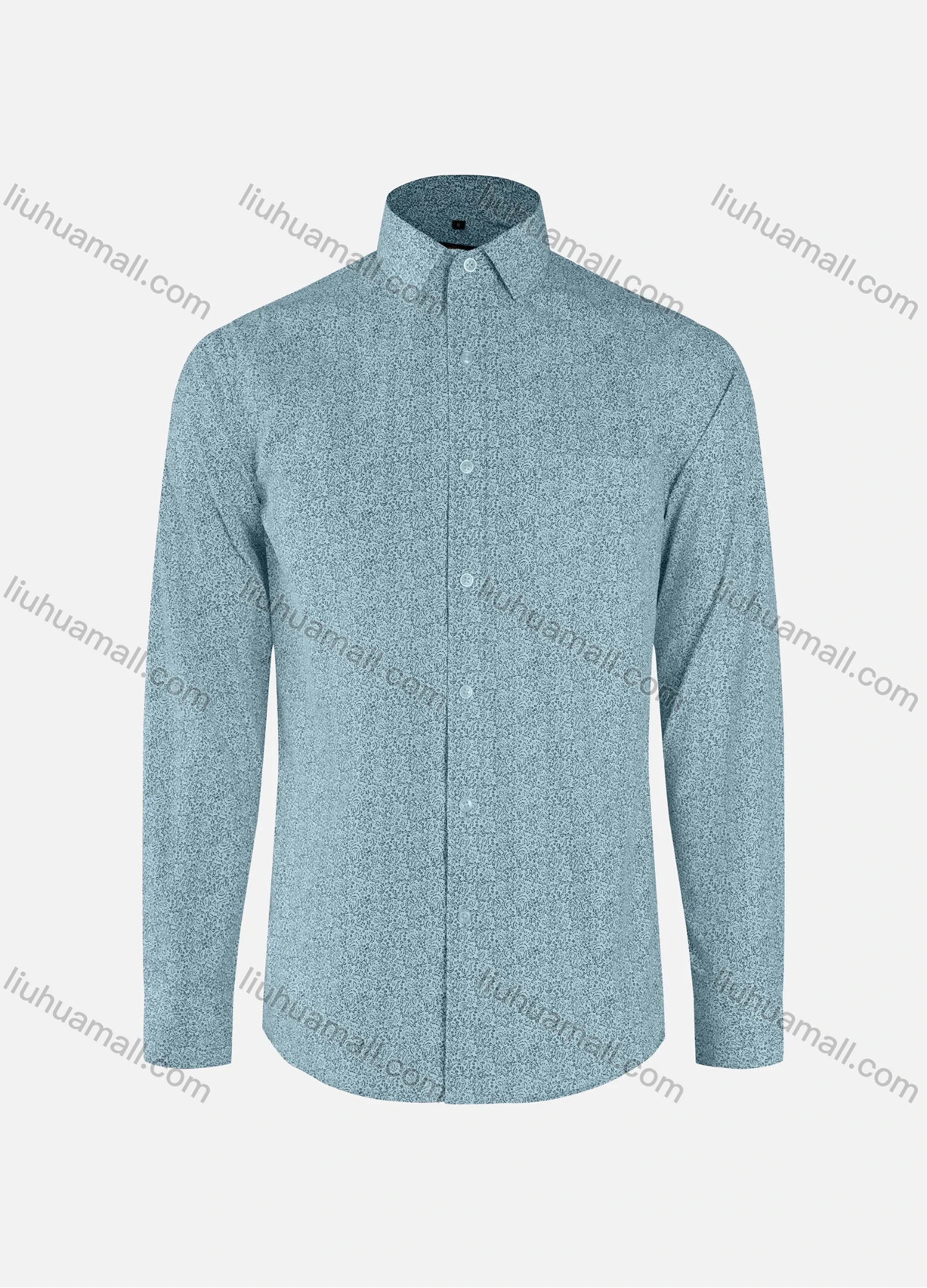 Wholesale Men's Vacation Allover Print Collared Button Down Patch Pocket Long Sleeve Shirts - Liuhuamall