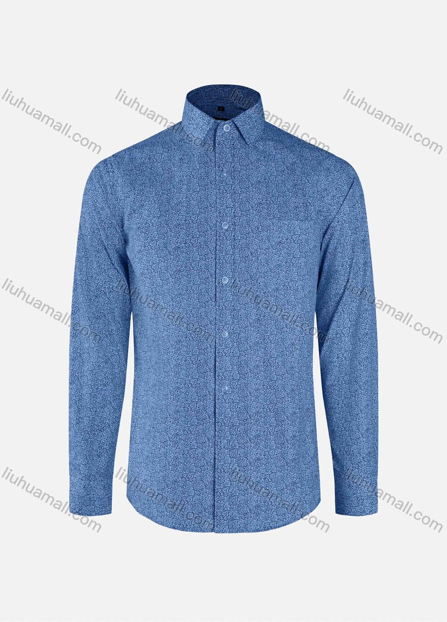 Wholesale Men's Vacation Allover Print Collared Button Down Patch Pocket Long Sleeve Shirts - Liuhuamall