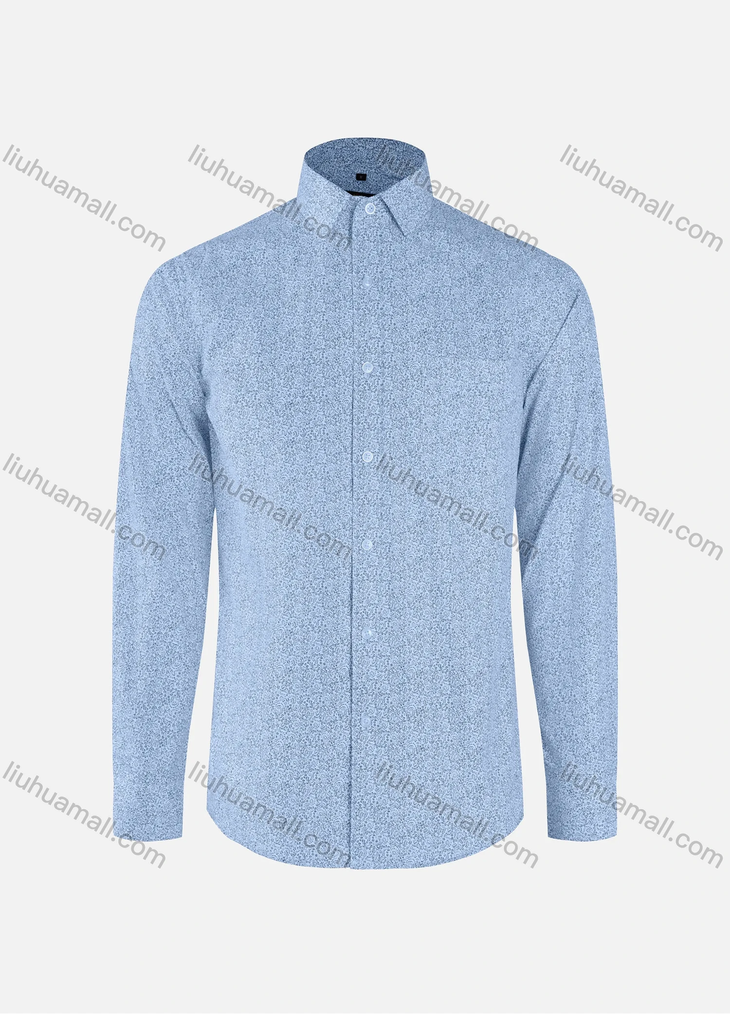 Wholesale Men's Vacation Allover Print Collared Button Down Patch Pocket Long Sleeve Shirts - Liuhuamall