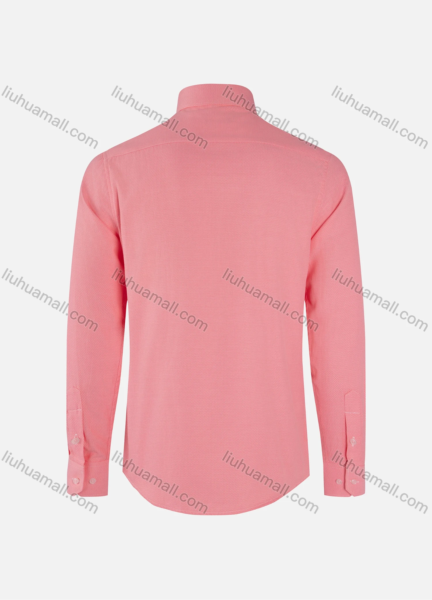 Wholesale Men's Business Plain Collared Button Down Patch Pocket Long Sleeve Shirts - Liuhuamall
