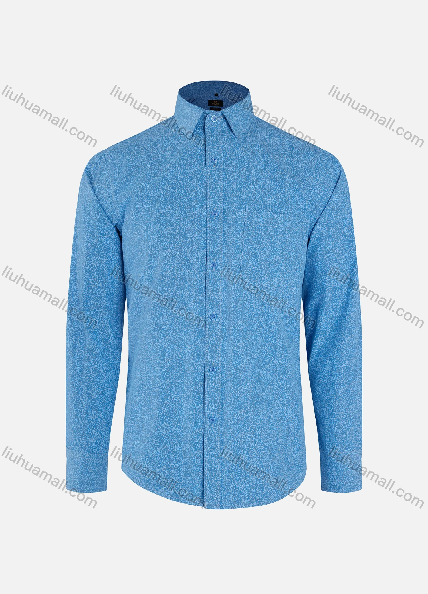 Wholesale Men's Vacation Allover Print Collared Button Down Patch Pocket Long Sleeve Shirts - Liuhuamall