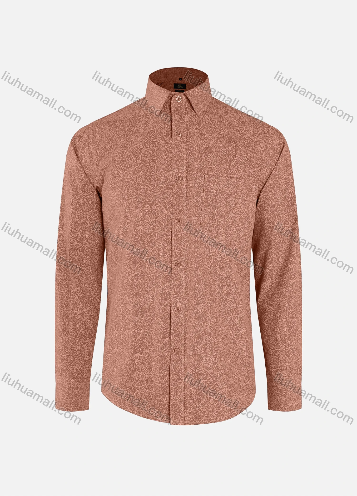 Wholesale Men's Vacation Allover Print Collared Button Down Patch Pocket Long Sleeve Shirts - Liuhuamall