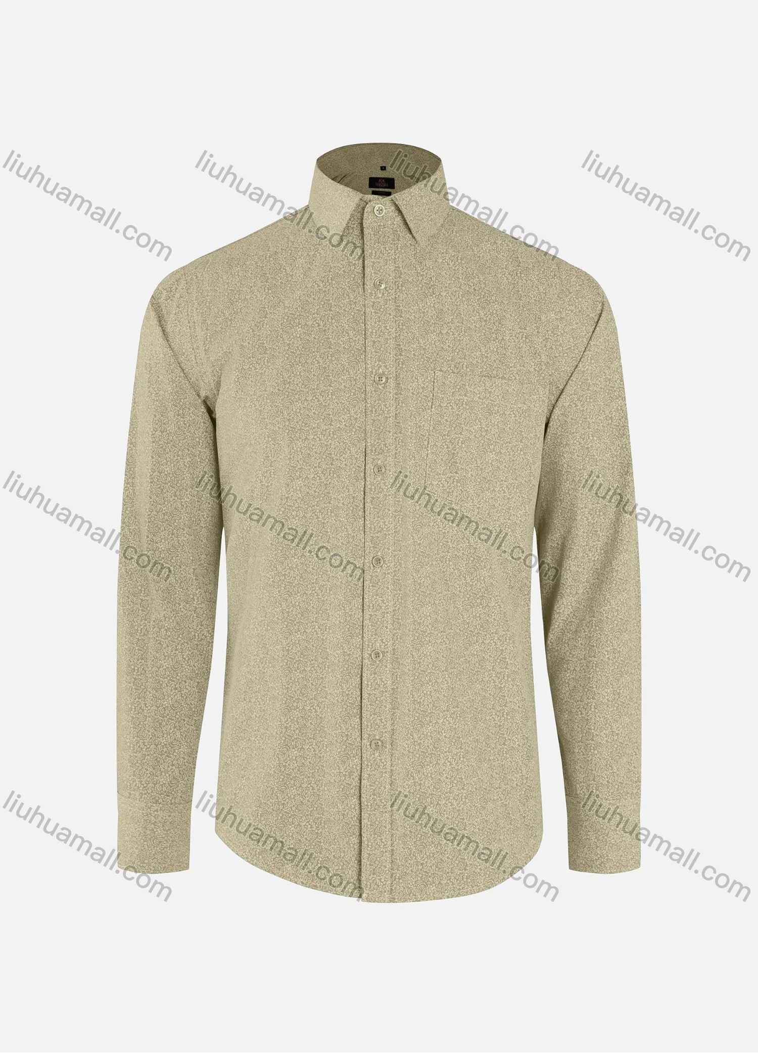 Wholesale Men's Vacation Allover Print Collared Button Down Patch Pocket Long Sleeve Shirts - Liuhuamall