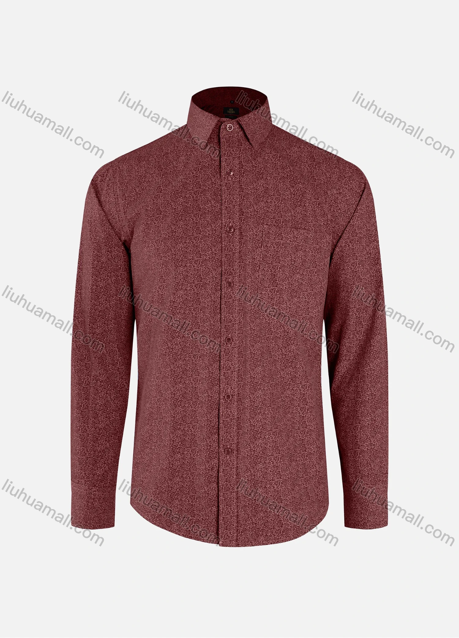Wholesale Men's Vacation Allover Print Collared Button Down Patch Pocket Long Sleeve Shirts - Liuhuamall