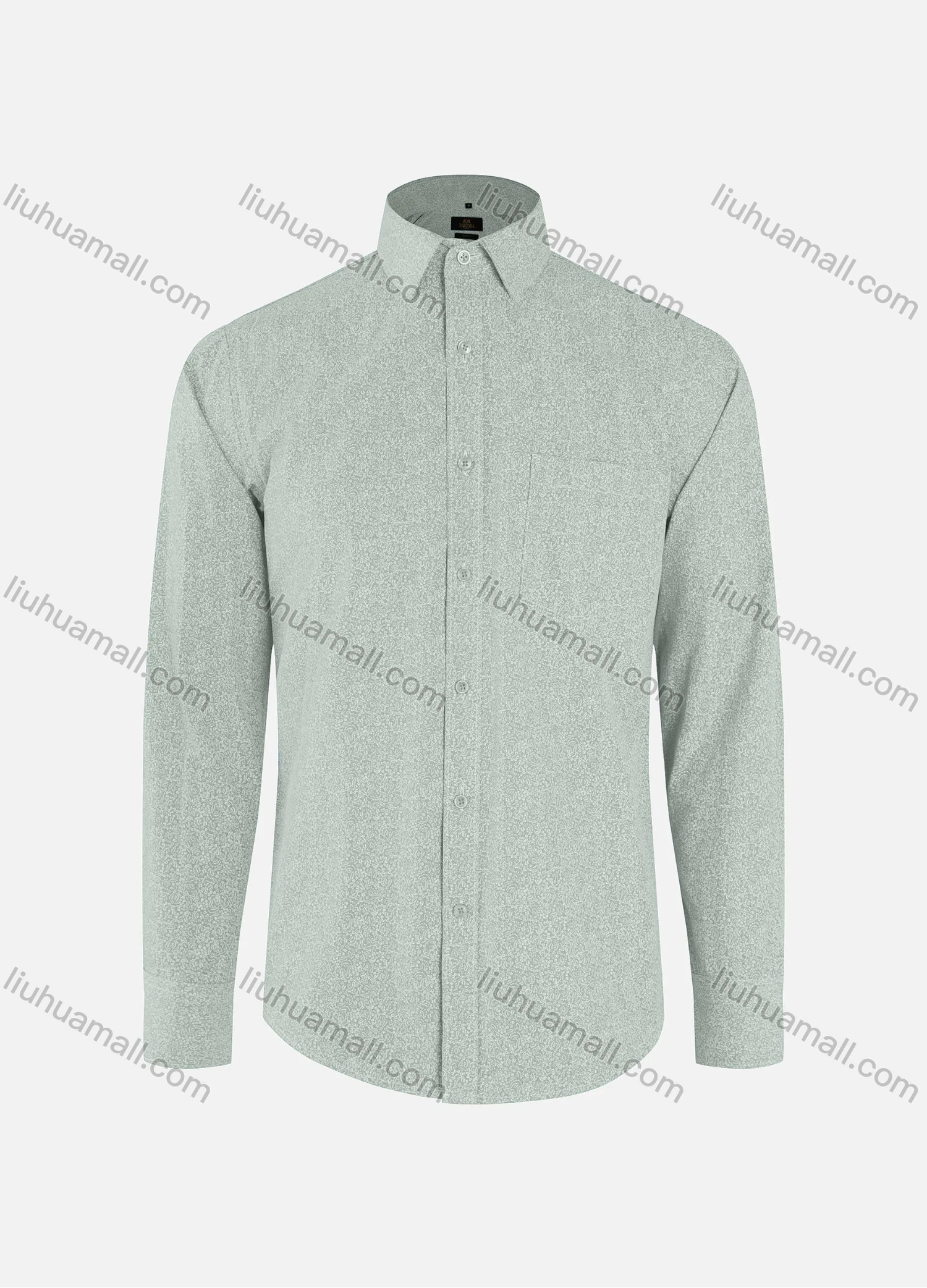 Wholesale Men's Vacation Allover Print Collared Button Down Patch Pocket Long Sleeve Shirts - Liuhuamall
