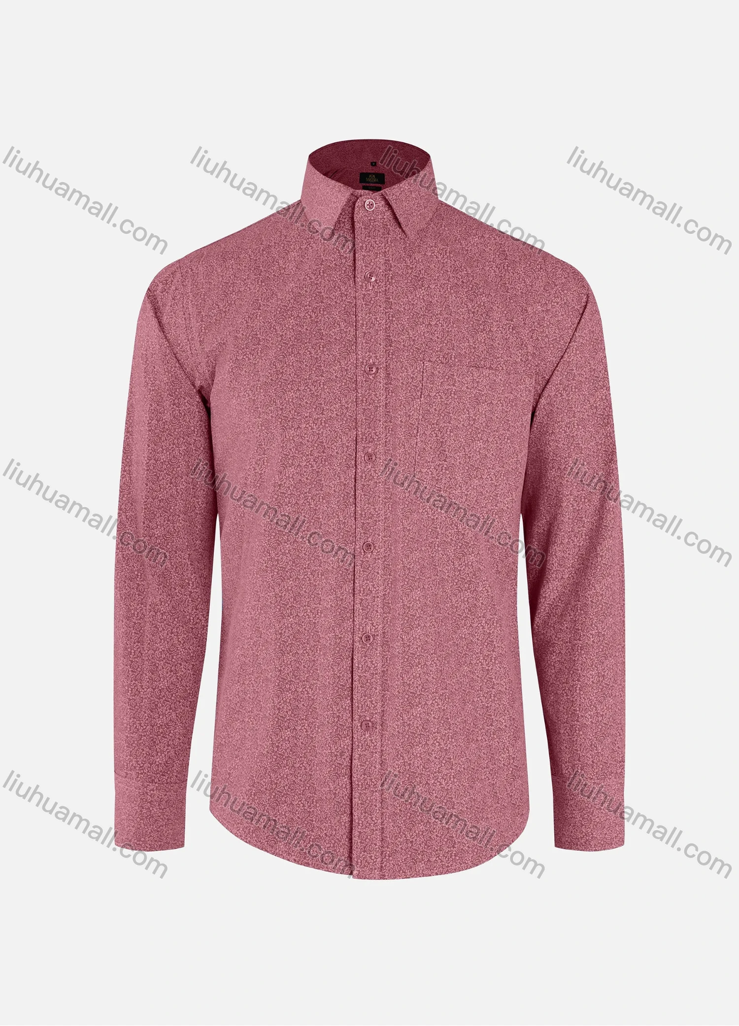 Wholesale Men's Vacation Allover Print Collared Button Down Patch Pocket Long Sleeve Shirts - Liuhuamall