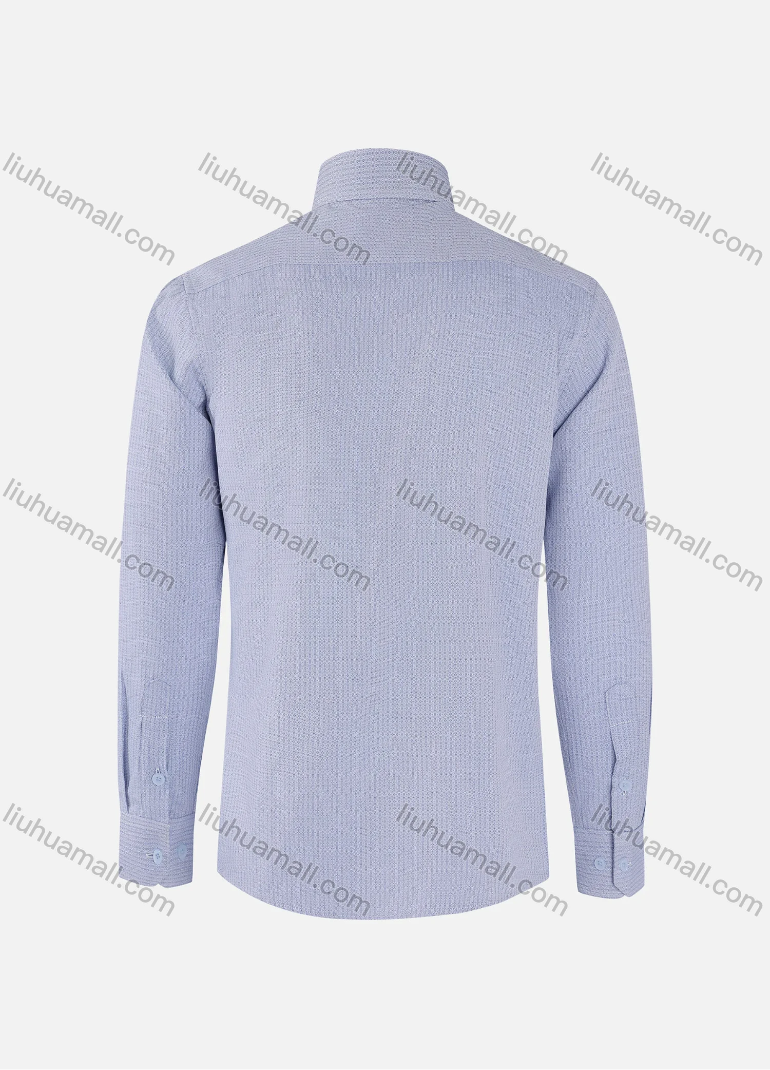 Wholesale Men's Fashion Allover Print Collared Button Down Patch Pocket Long Sleeve Shirts - Liuhuamall