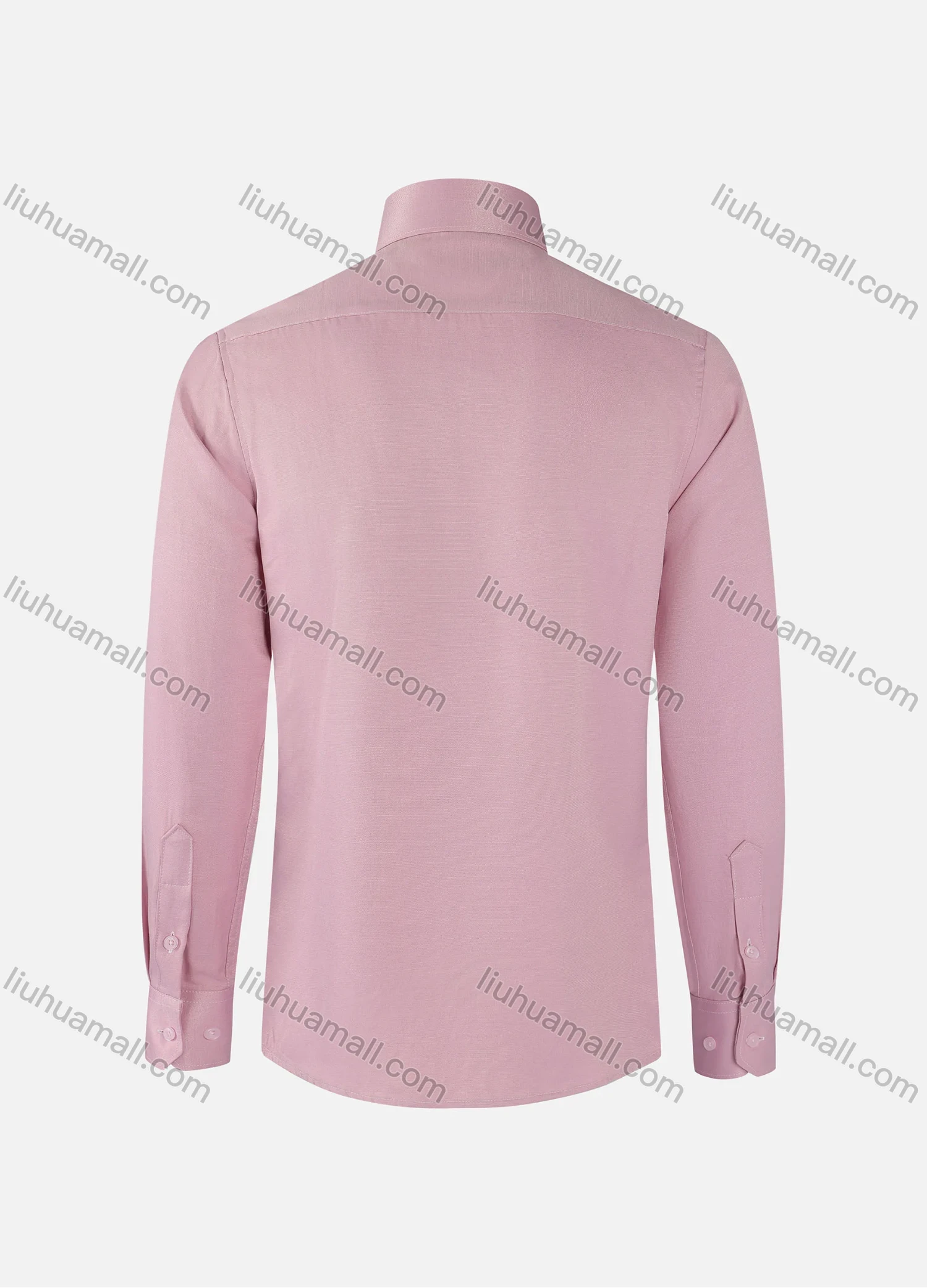 Wholesale Men's Business Plain Collared Button Down Patch Pocket Long Sleeve Shirts - Liuhuamall