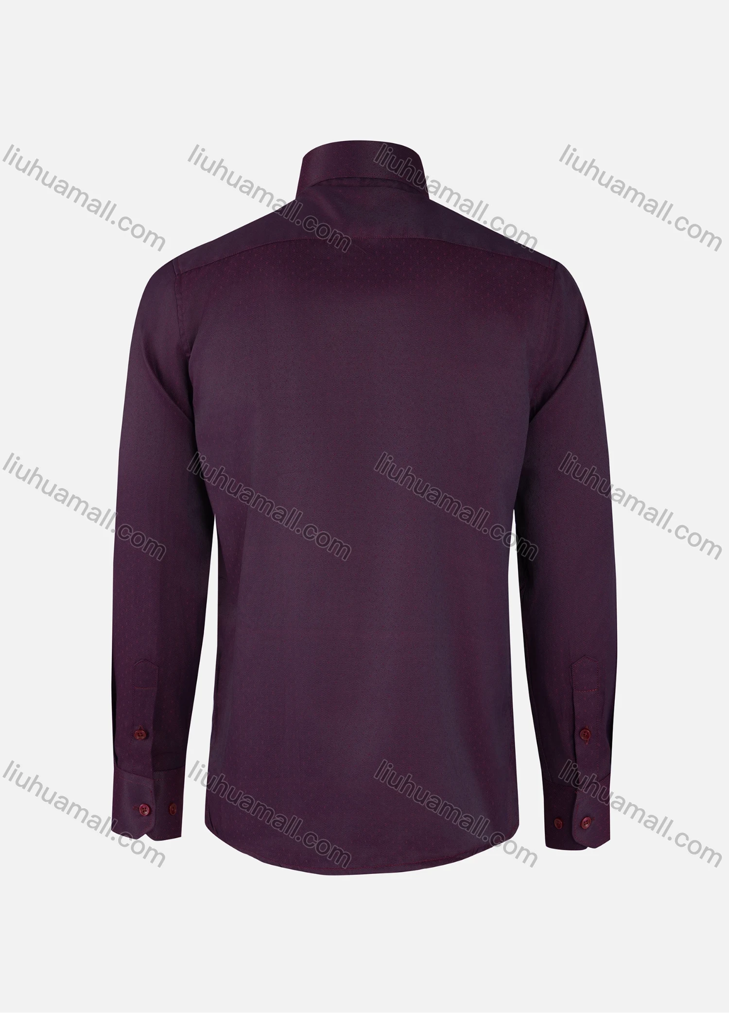 Wholesale Men's Formal Plain Collared Button Down Patch Pocket Long Sleeve Shirts - Liuhuamall