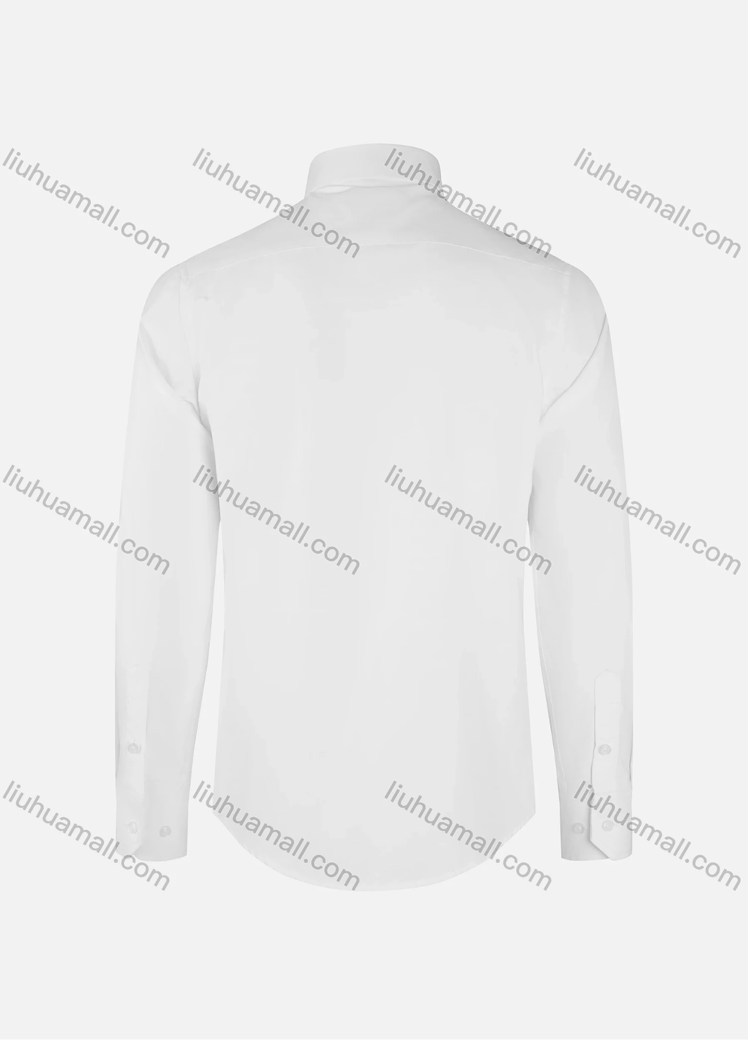 Wholesale Men's Formal Plain Collared Button Down Patch Pocket Long Sleeve Shirts - Liuhuamall